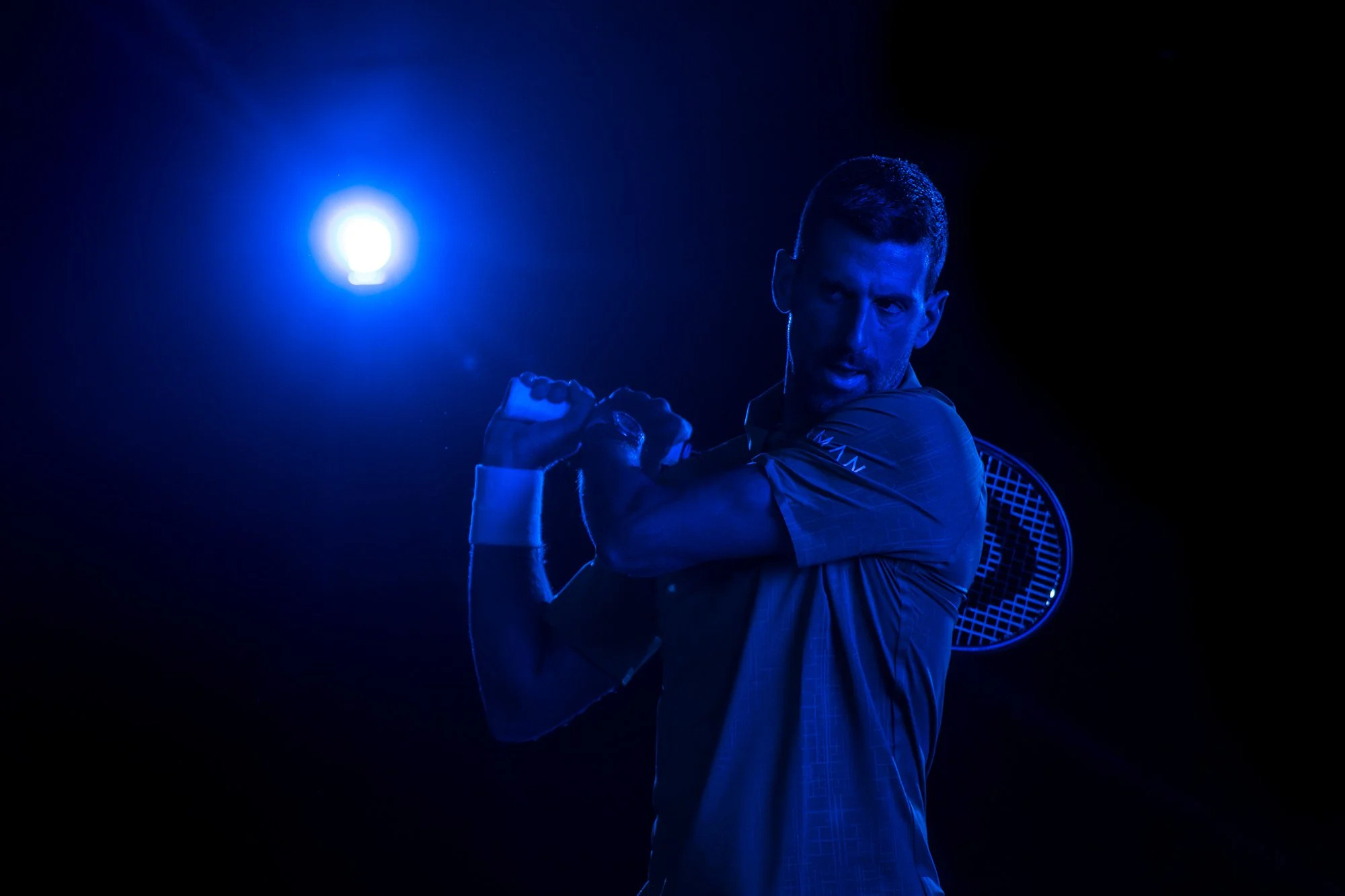 Novak Djokovic during ATP content shoot at Melbourne Park