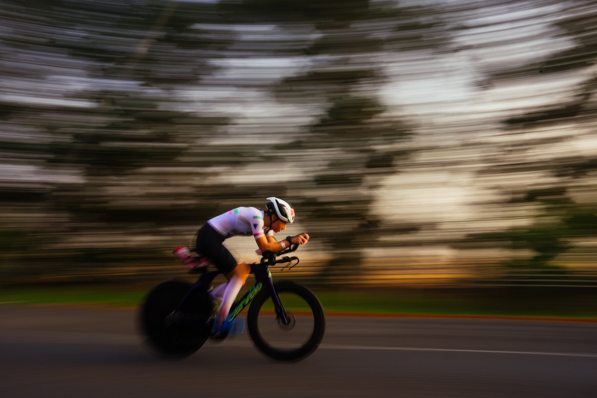 Australian triathlete Skye Wallace competes during IRONMAN 70.3 Geelong.