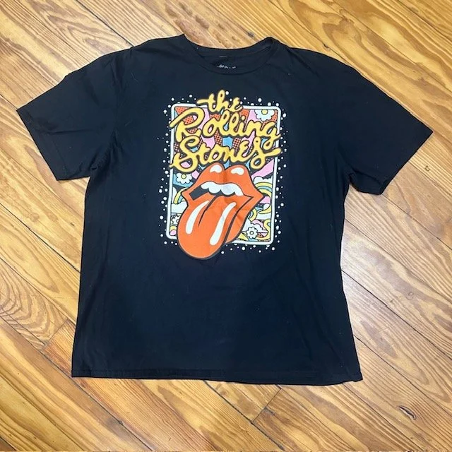 The Rolling Stones Classic Tongue Logo Graphic T-Shirt – Black