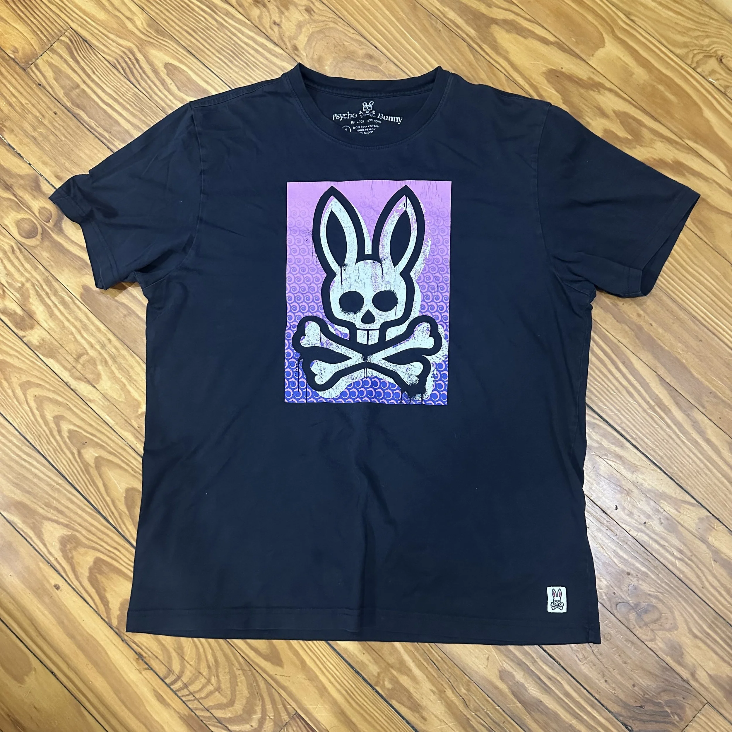Psycho Bunny Skull & Crossbones Graphic T-Shirt | Black Designer Tee