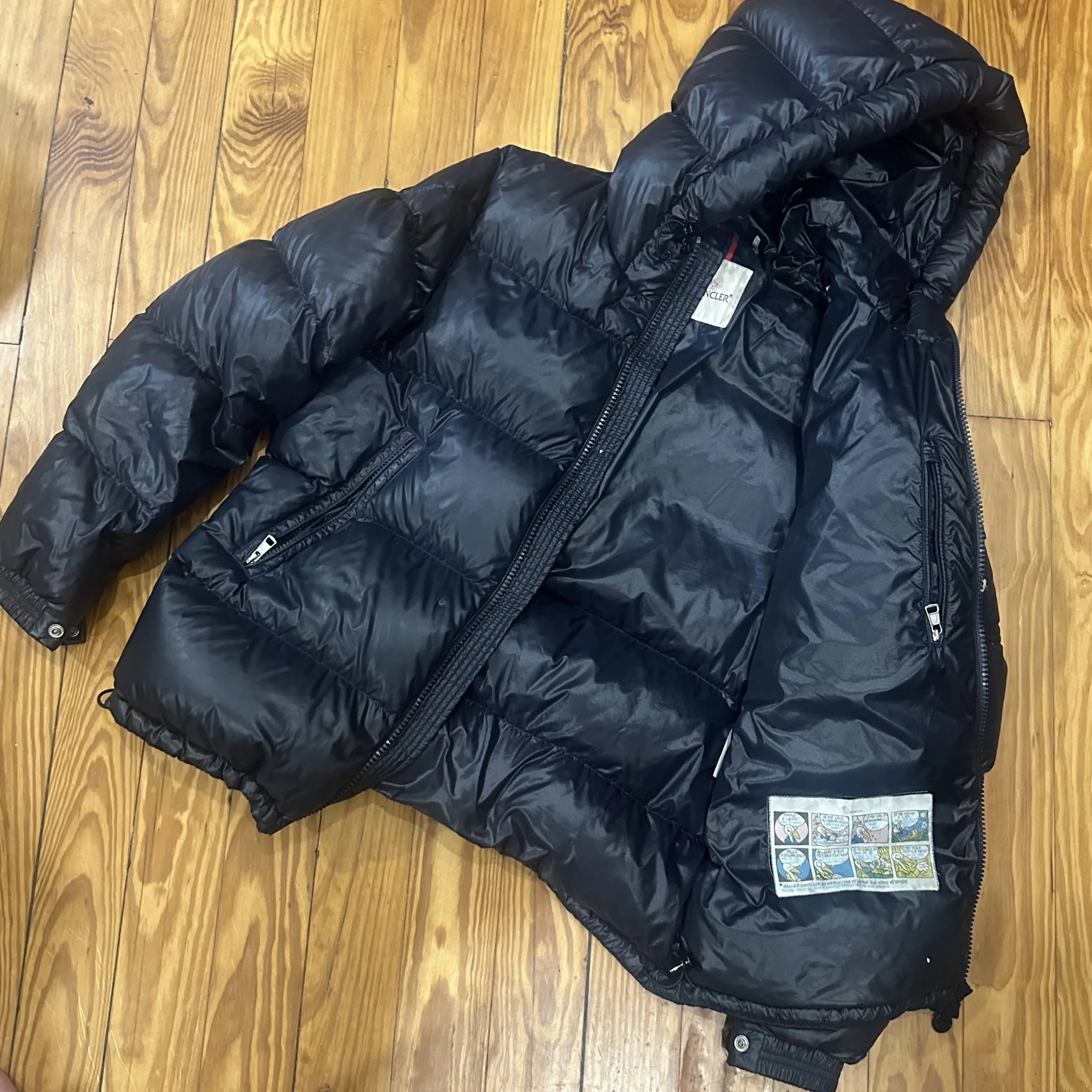 Moncler Black Hooded Down Puffer Jacket | Luxury Designer Winter Coat