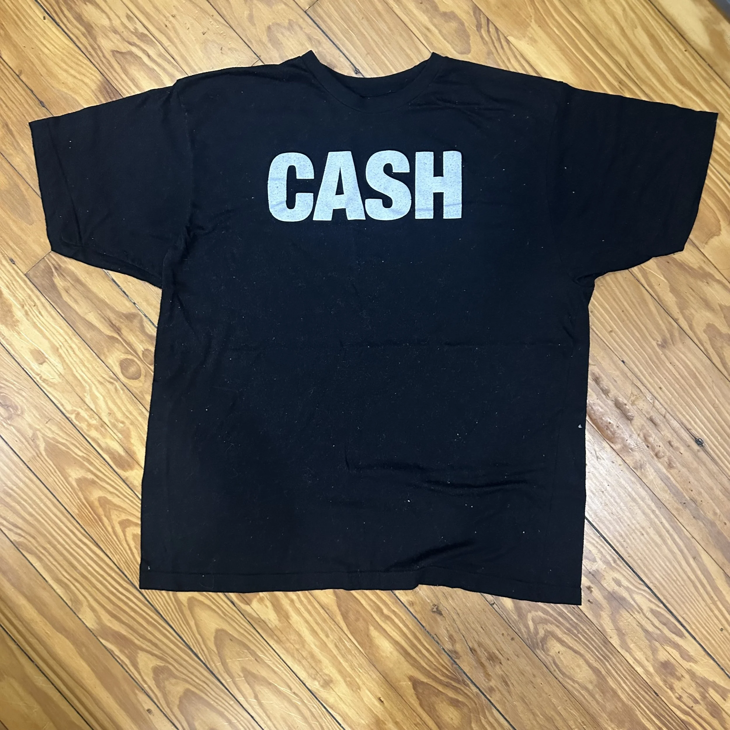 Johnny Cash Logo Graphic T-Shirt | Black Vintage Country Music Band Tee