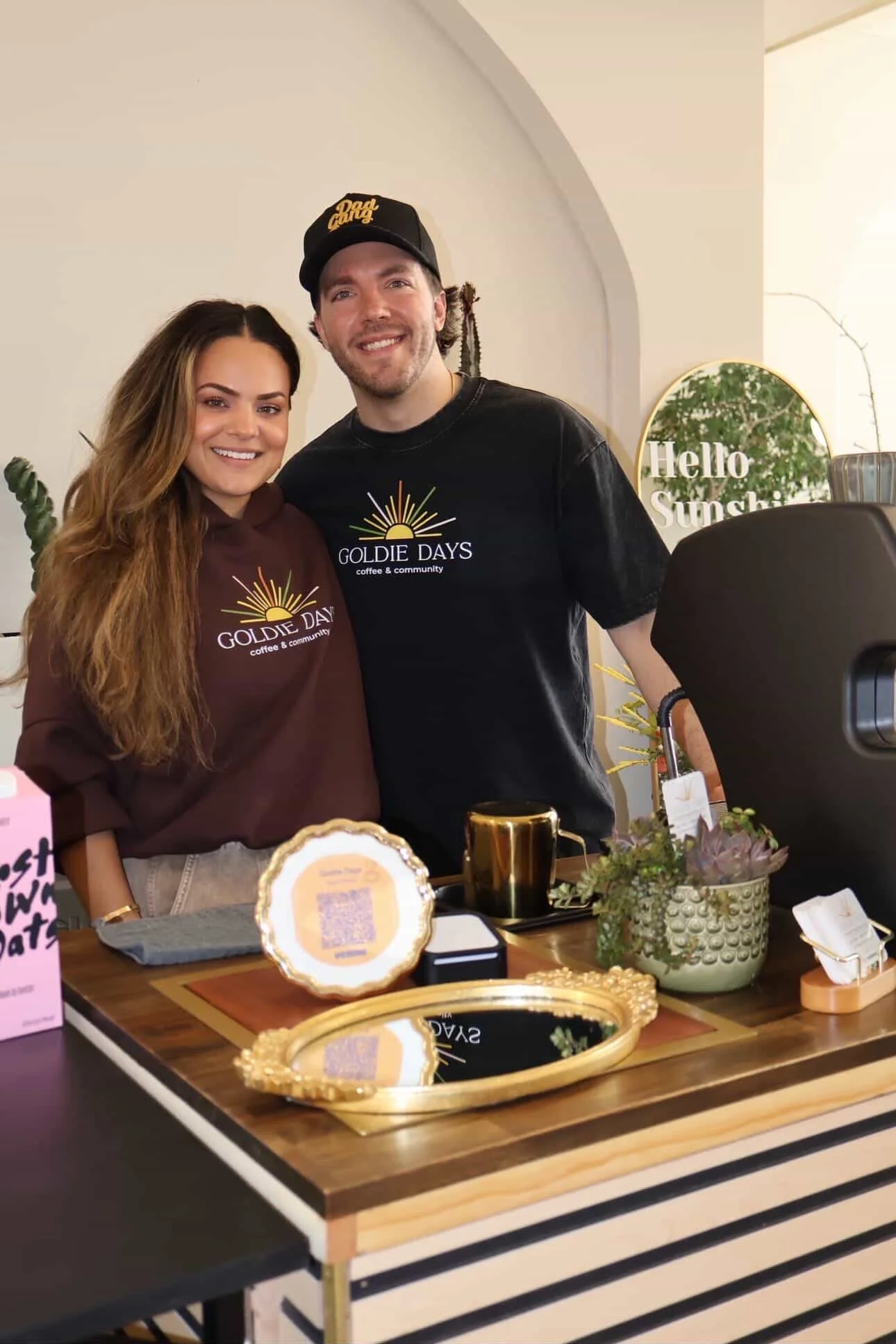 Goldie Days mobile coffee cart serving espresso at a Metro Detroit event