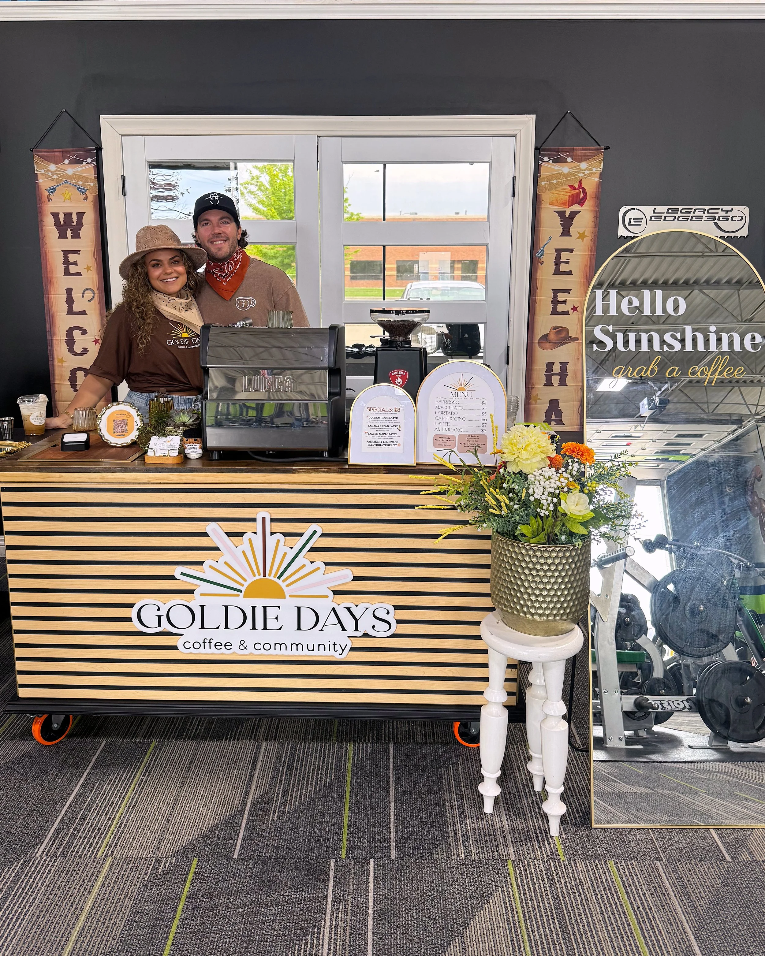 Goldie Days mobile baristas at a brand event in Michigan