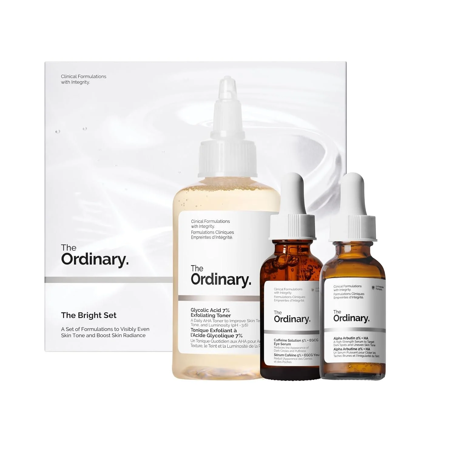 The Ordinary The Bright Set, 3-Step Regimen for Radiant, Even Skin Tone