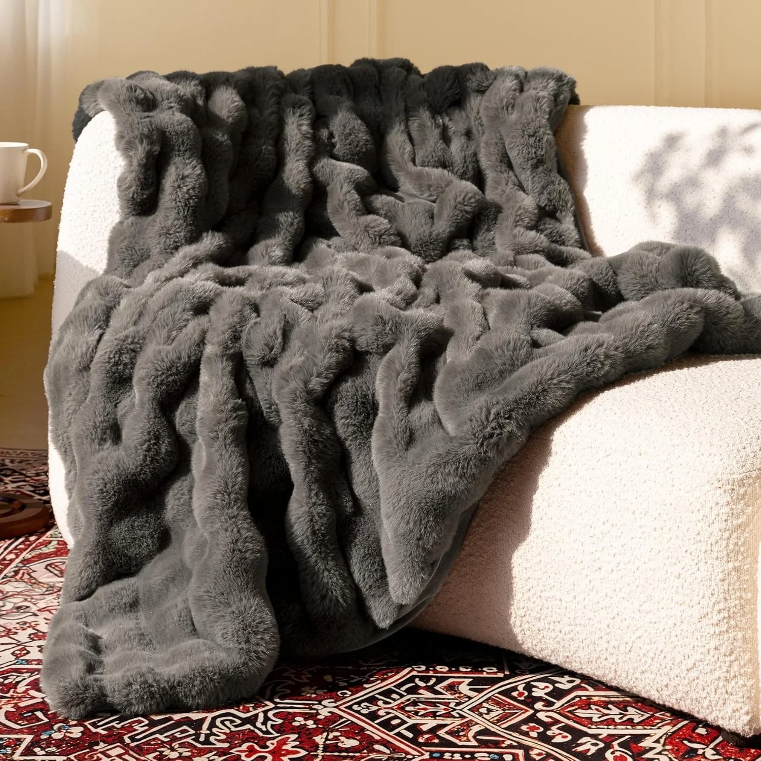 Ultra Soft Cozy Faux Fur Throw Blanket 50"x60"