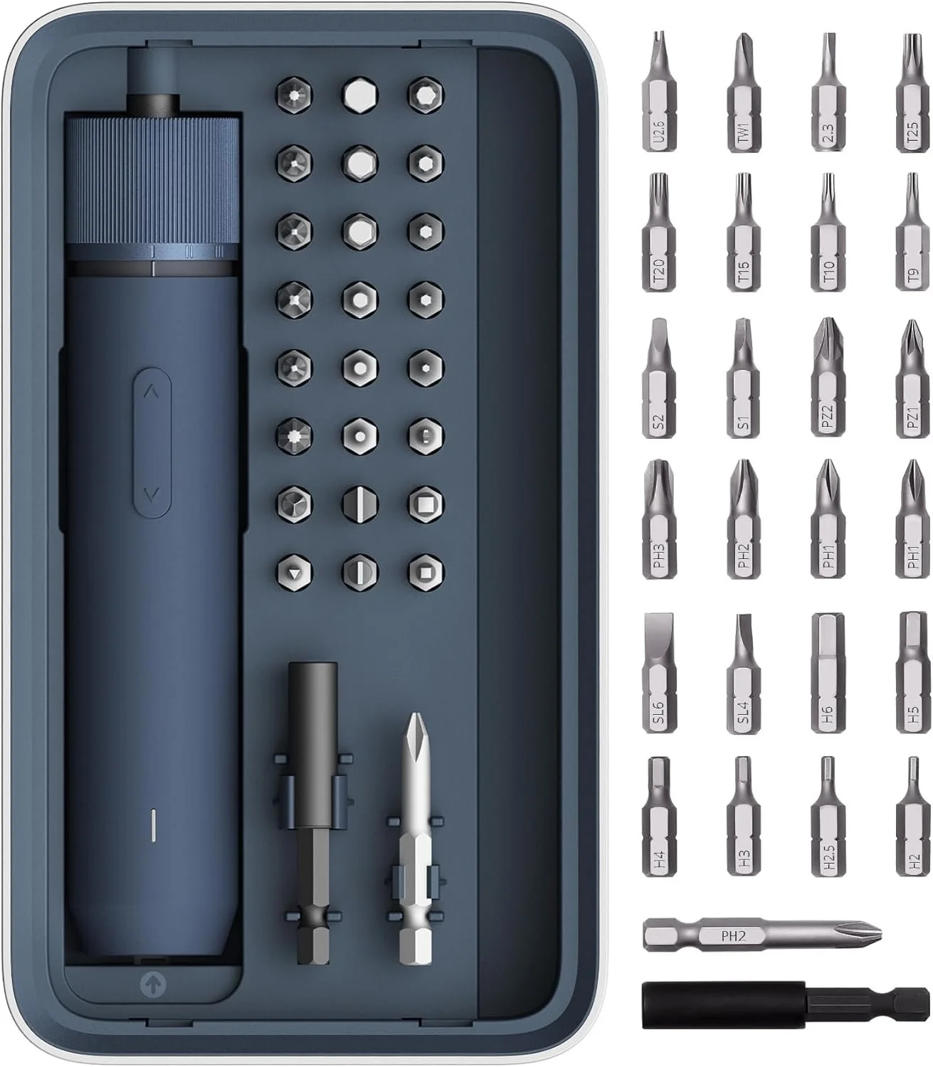 HOTO 25-Piece Upgraded Electric Screwdriver Kit
