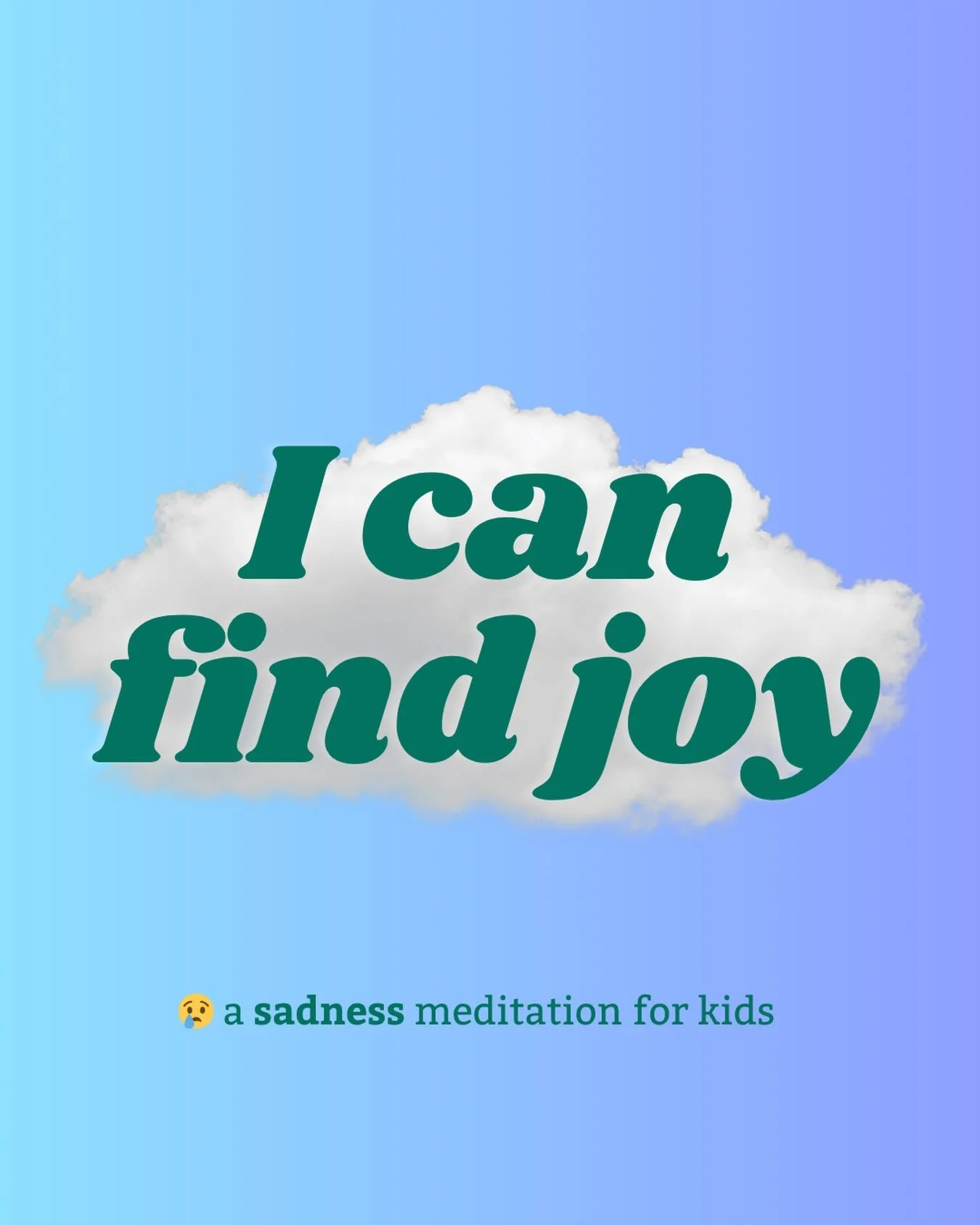 The newest episode of One Mindful Day, a &ldquo;playlist of pep talks&rdquo; for kids, is a guided meditation for sad moments. 😢

It&rsquo;s always good to feel our feelings while also recognizing their temporary nature. You won&rsquo;t stay sad for