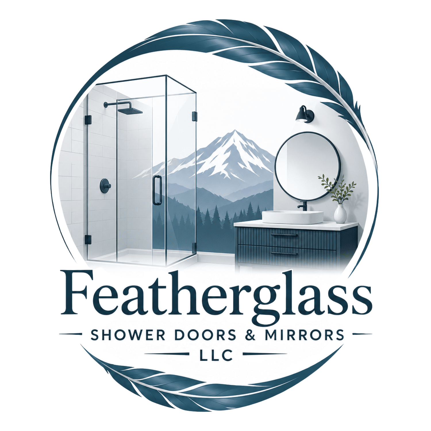feather glass shower doors and mirrors llc