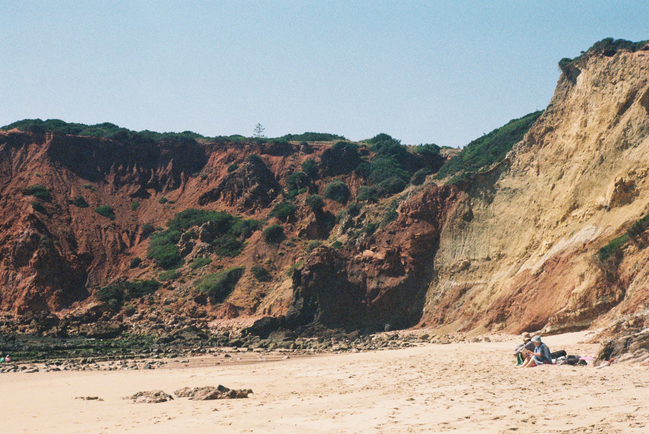Red Cliffs, Praia do Amado, 2026, Digital Scan from a Color 35mm Negative, 4” x 6”