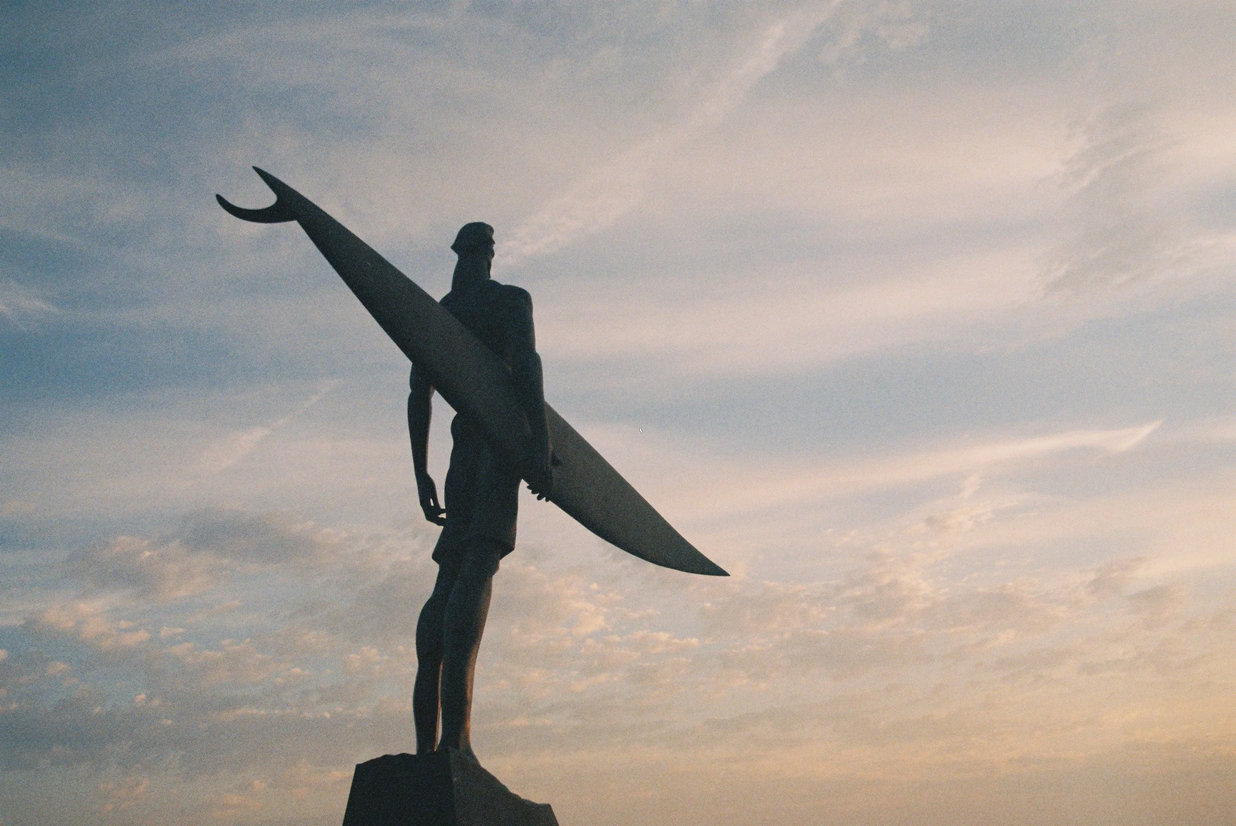 Surfer Statue, Ribeira D'ilhas, 2026, Digital Scan from a Color 35mm Negative, 4” x 6”