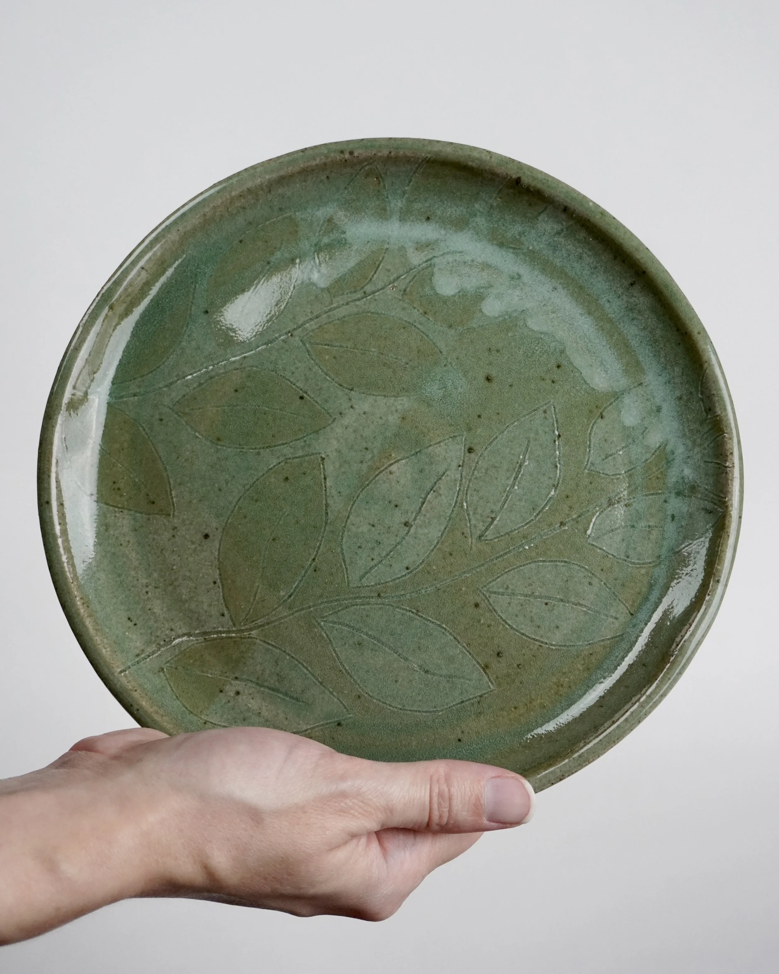 Green Leaf Lunch Plate