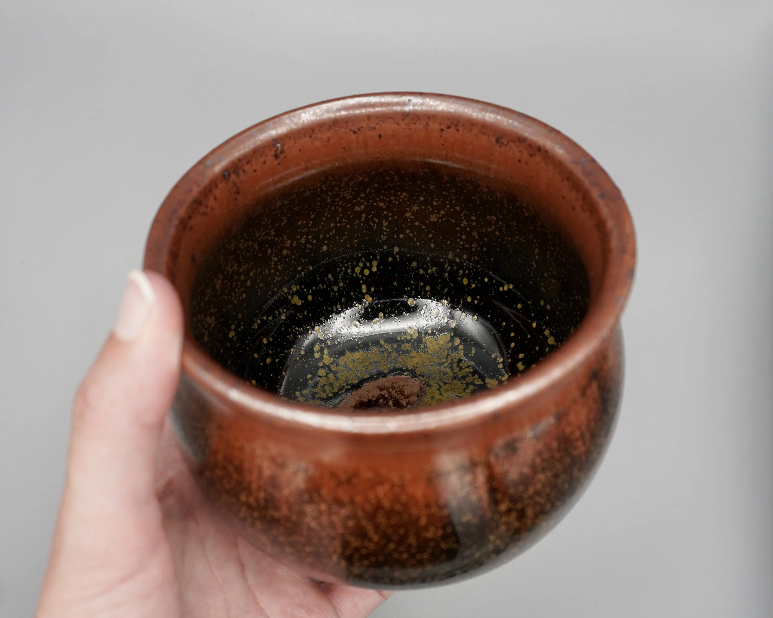 Tenmoku with Amber Stars Vase