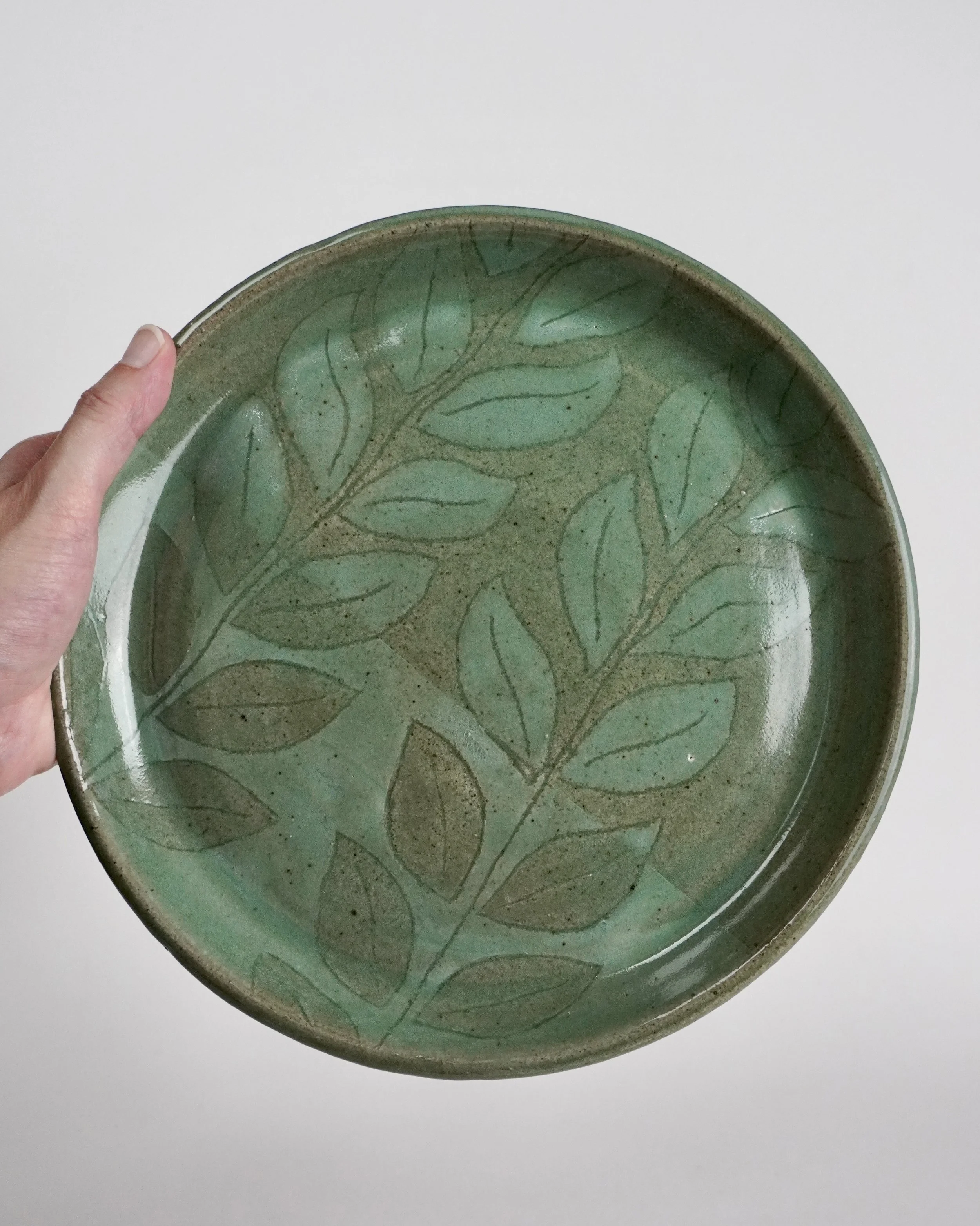 Green Leaf Dinner Plate