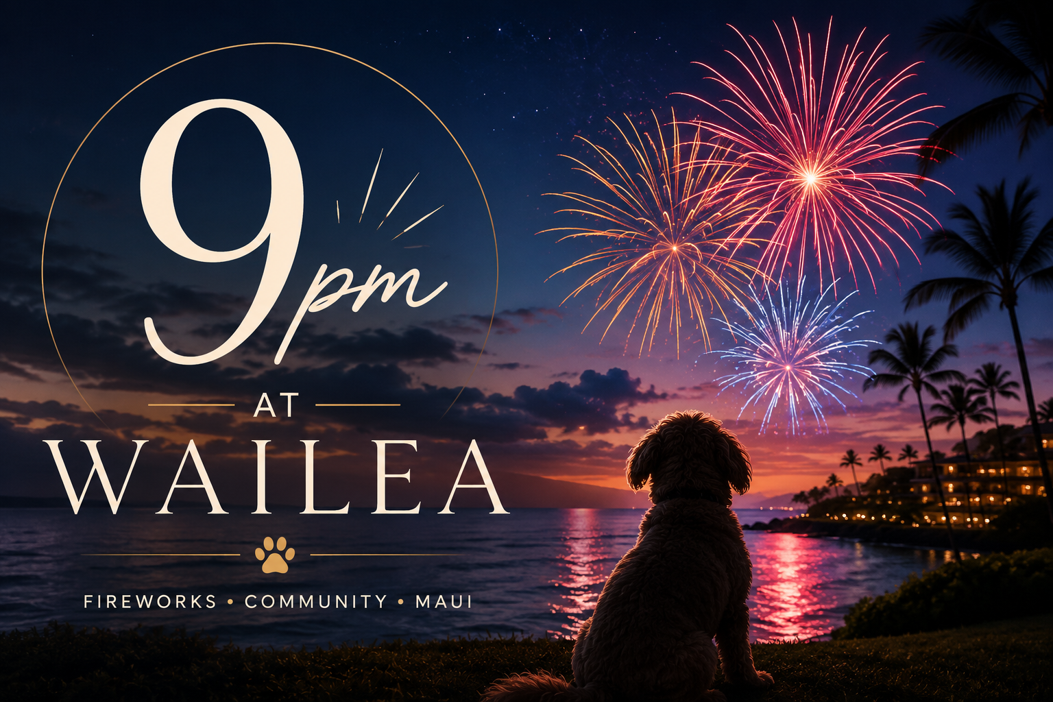 How to Help Your Dog Stay Calm During the Wailea Fireworks