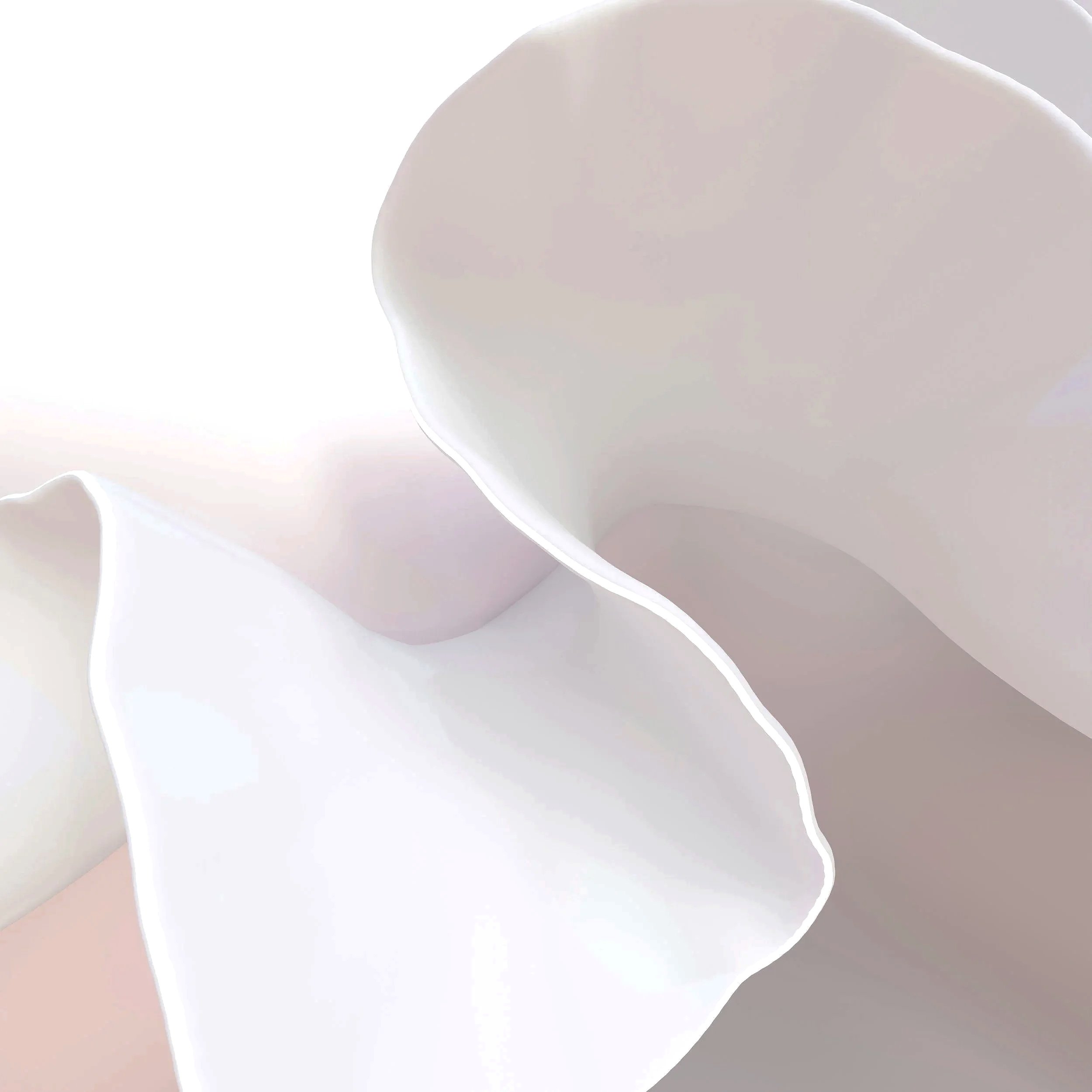 Image floue de formes blanches avec un arrière-plan neutre.