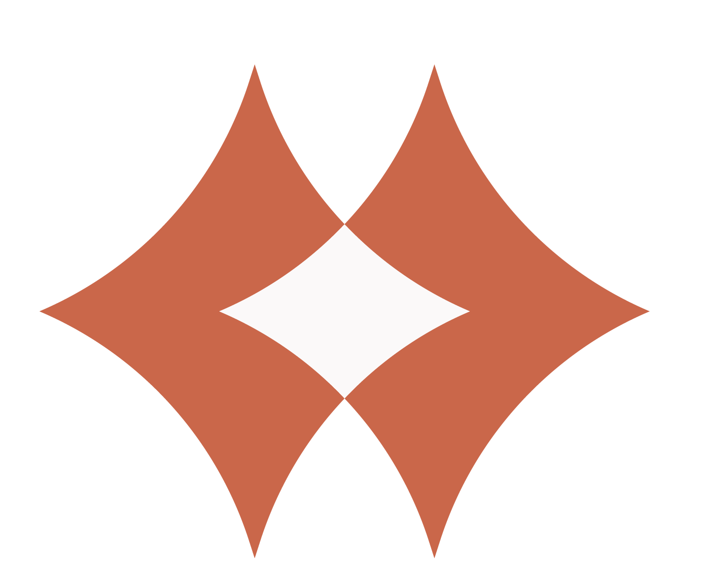 Geometric pattern with brown and white diamond shapes arranged symmetrically.