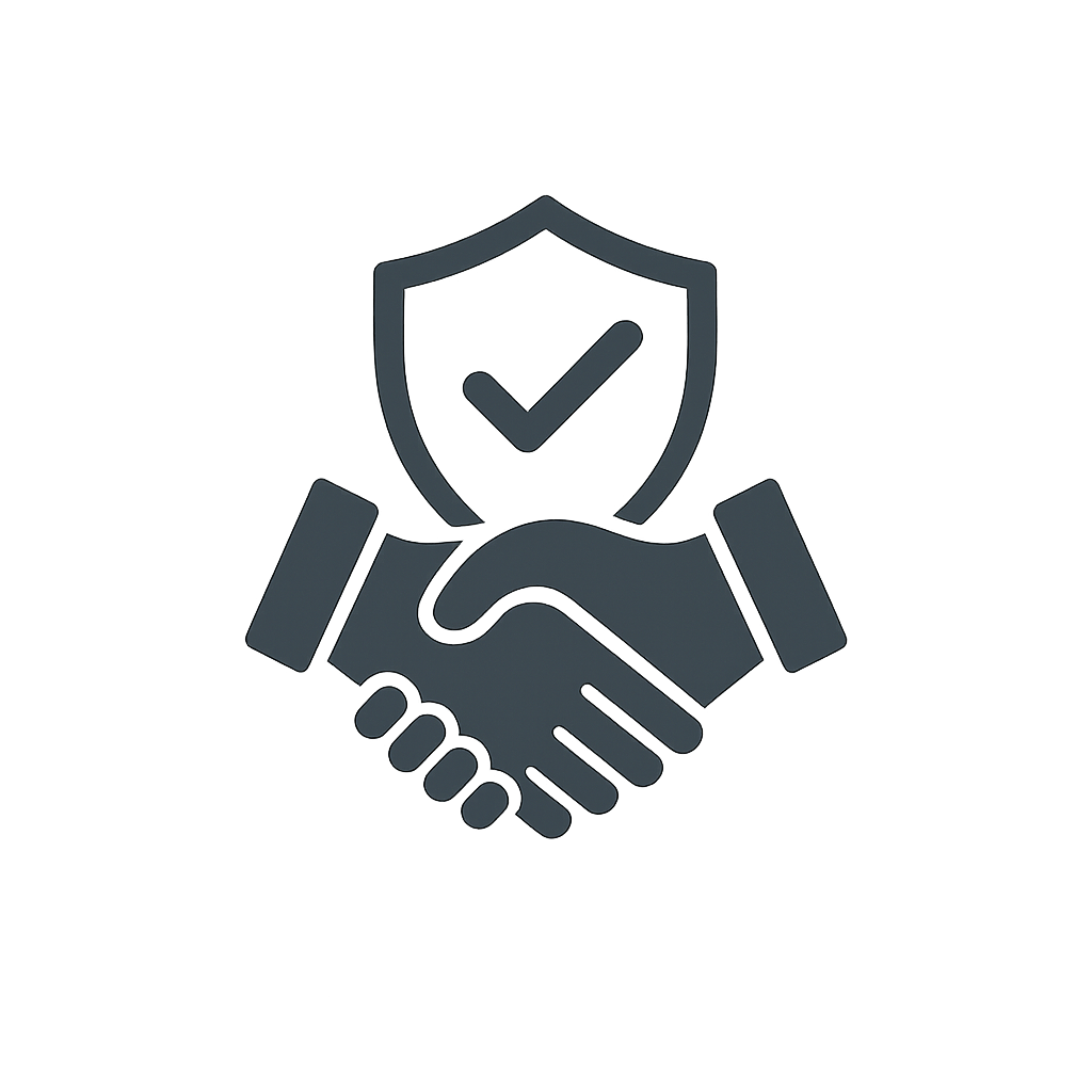 Symbol for pålidelig service, høj troværdighed og Tæpperensernes fokus på at holde alle aftaler med vores kunder.