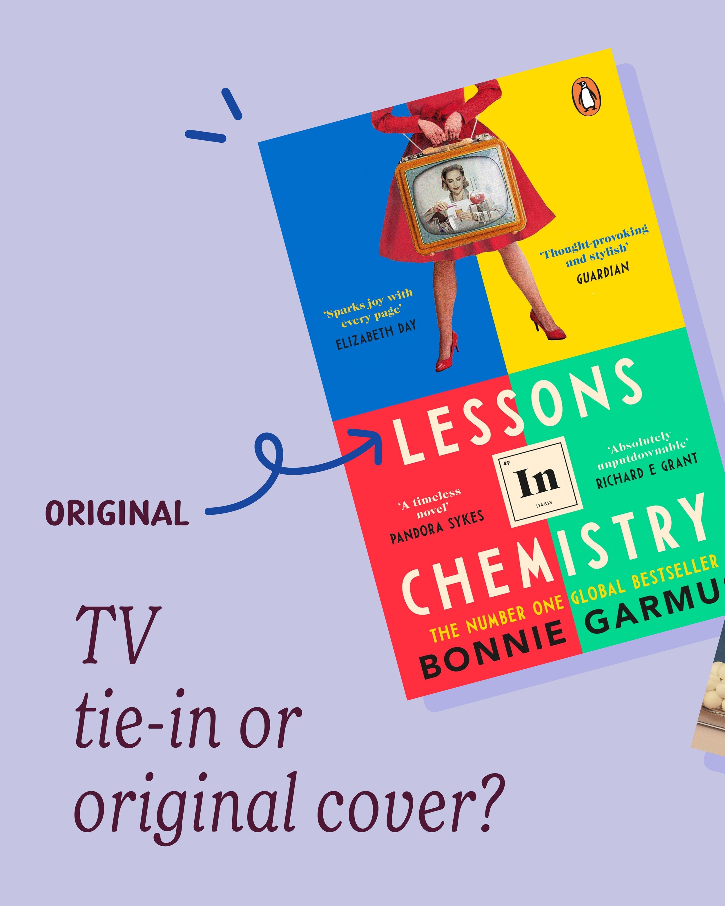 Which book covers do you prefer &ndash; the original or the TV/movie tie-ins? Vote for &lsquo;Lessons in Chemistry&rsquo; in the poll below👇

P.S. both versions will be available in the next restock 📚