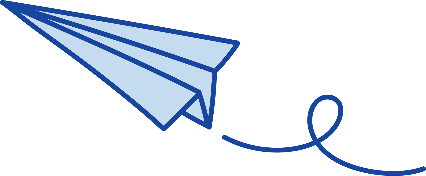 Drawing of a paper plane