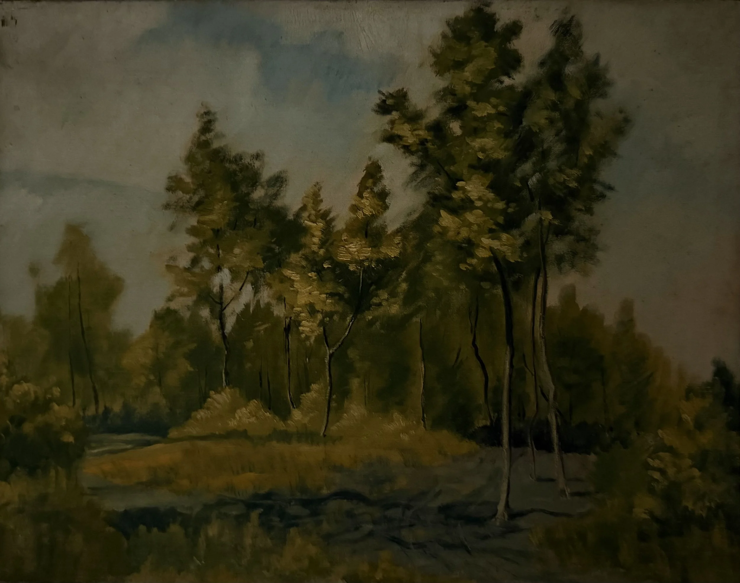 Attributed to Harry Hicken. Oil on canvas board (18"x14"). Undated