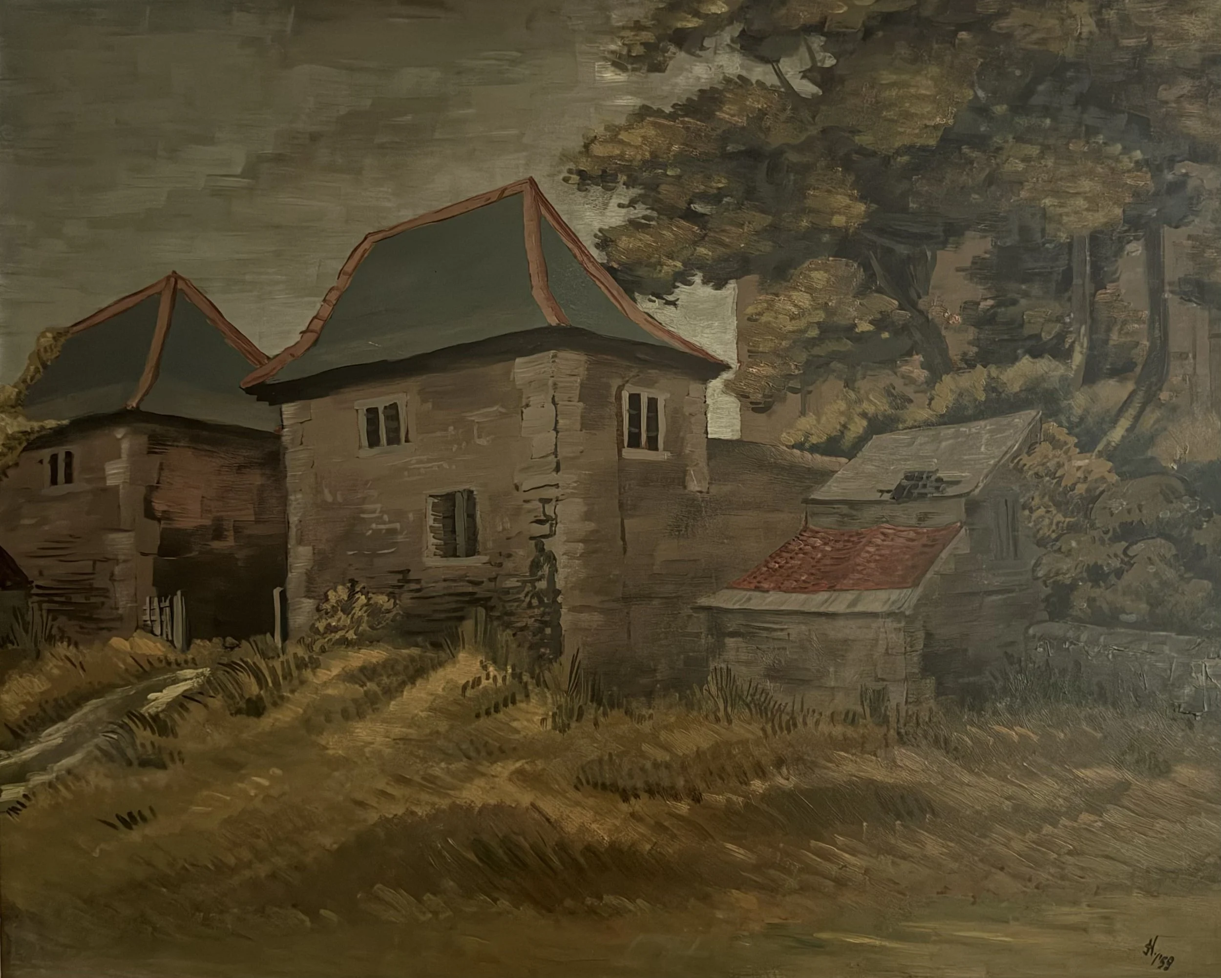 Rural buildings. Oil on board (30"x24")
1959
