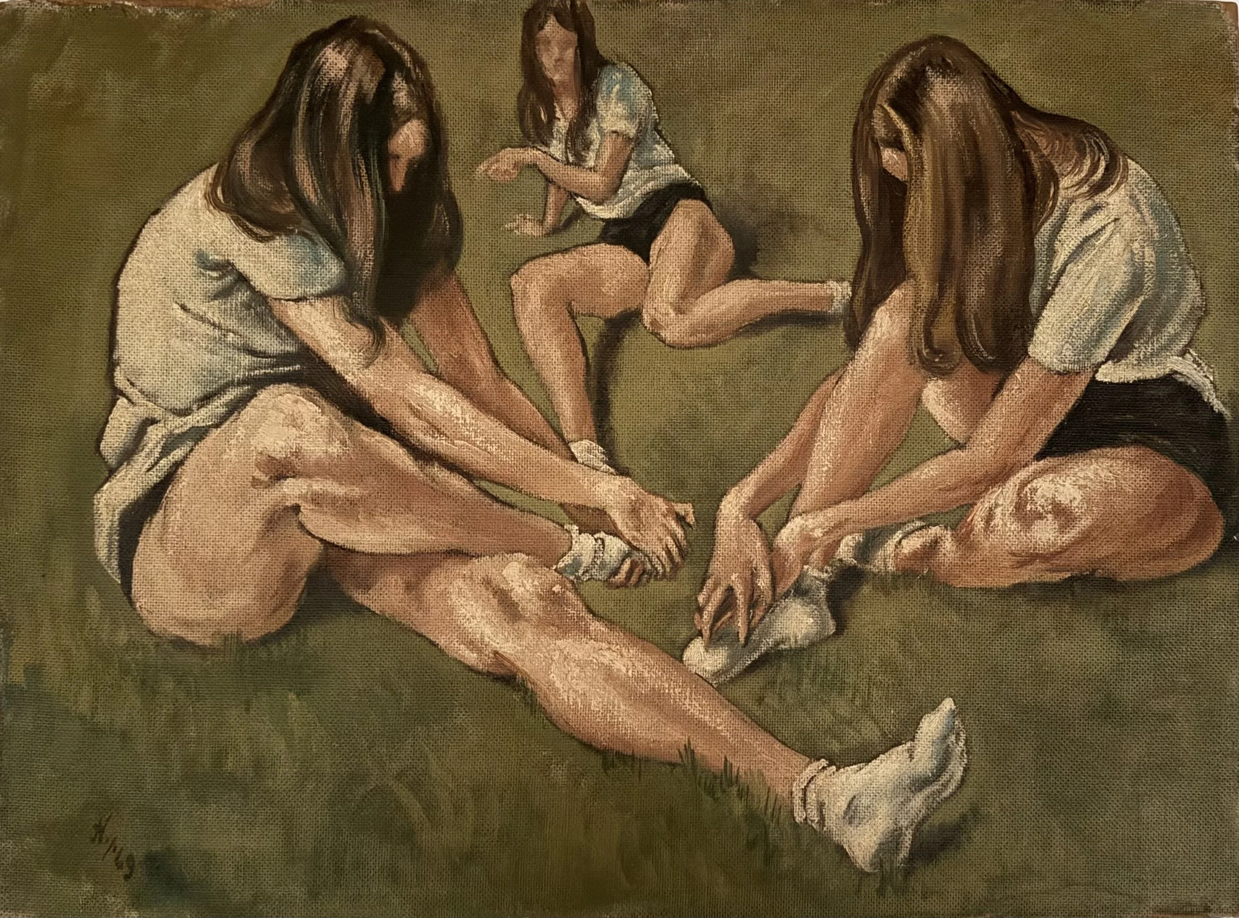After the run. Oil on board (24"x18")
1966