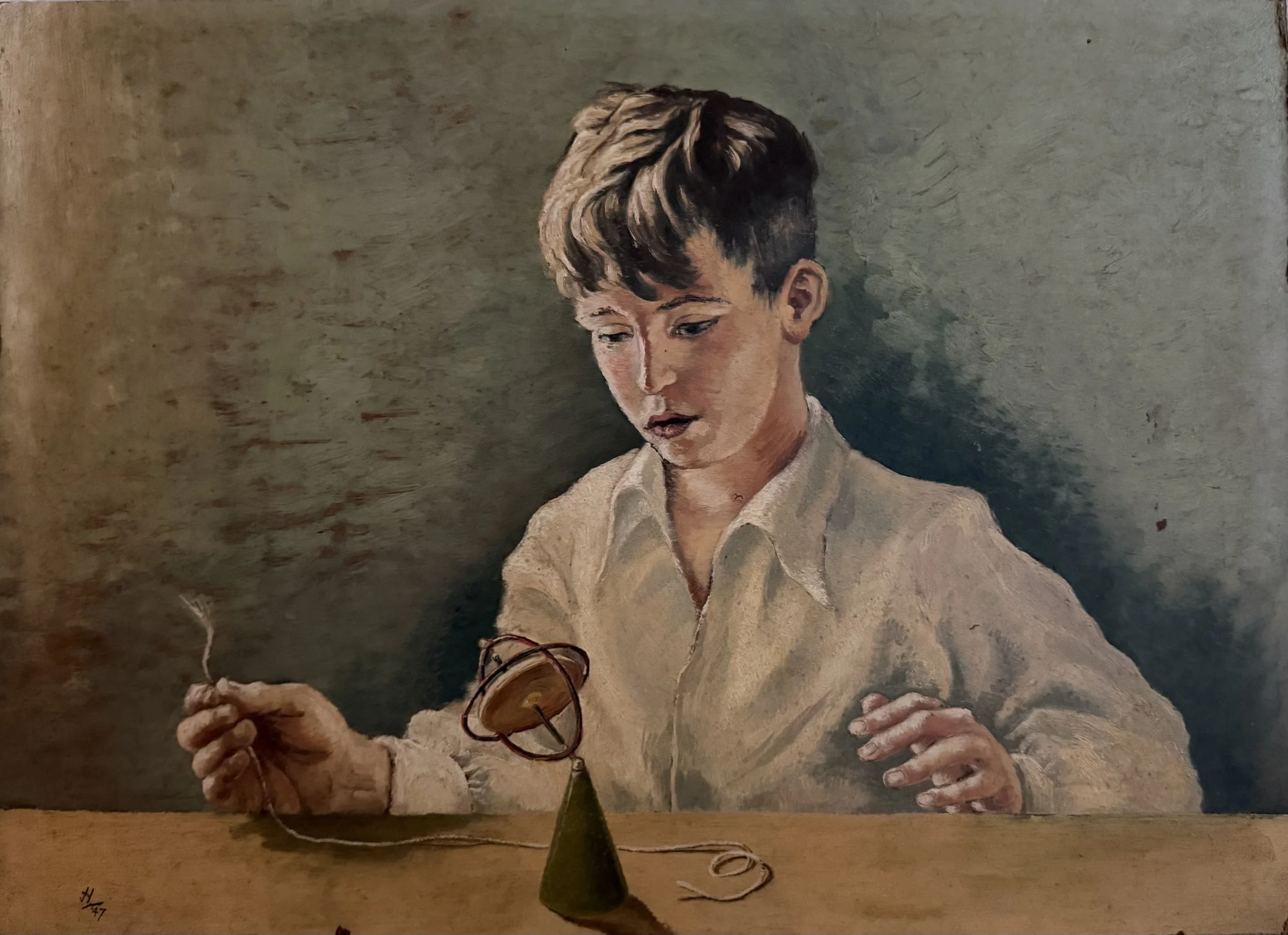 Young boy. Acrylic on wood (20"x14.5")
1947