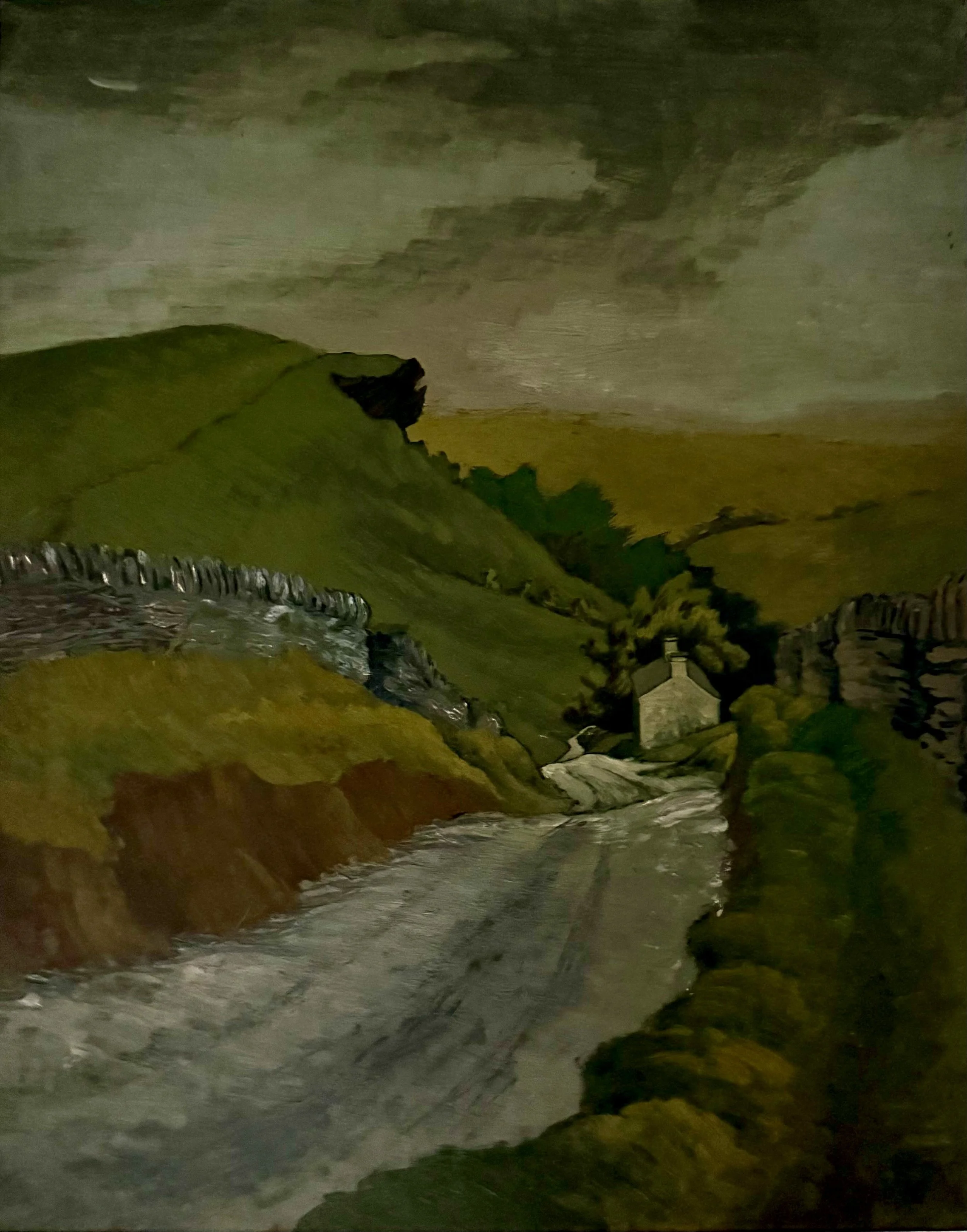 Homestead in valley. Oil on board (17.75"x14.25")
1961 