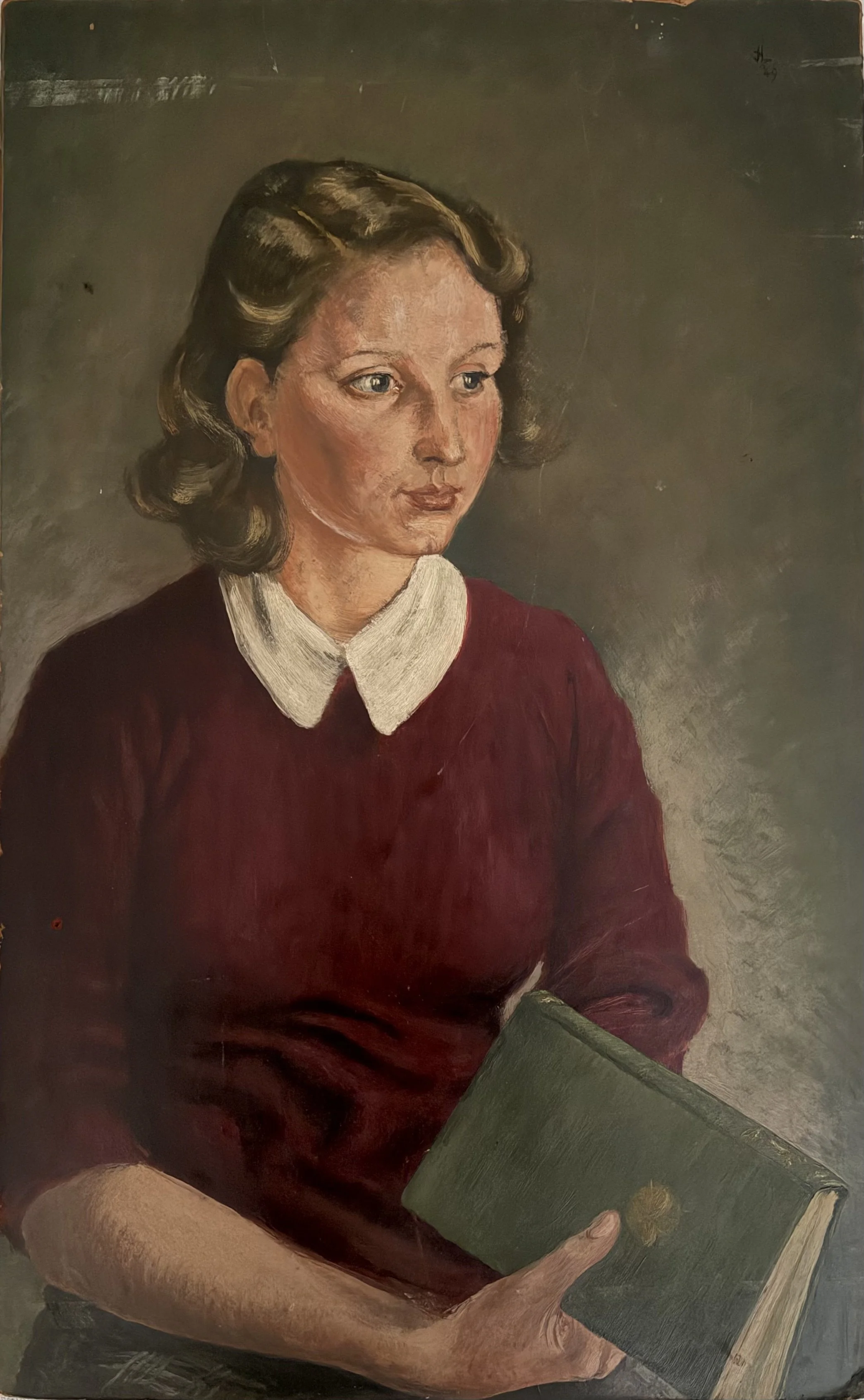 Portrait of a girl. Acrylic on board (24.5"x15.25")
1949