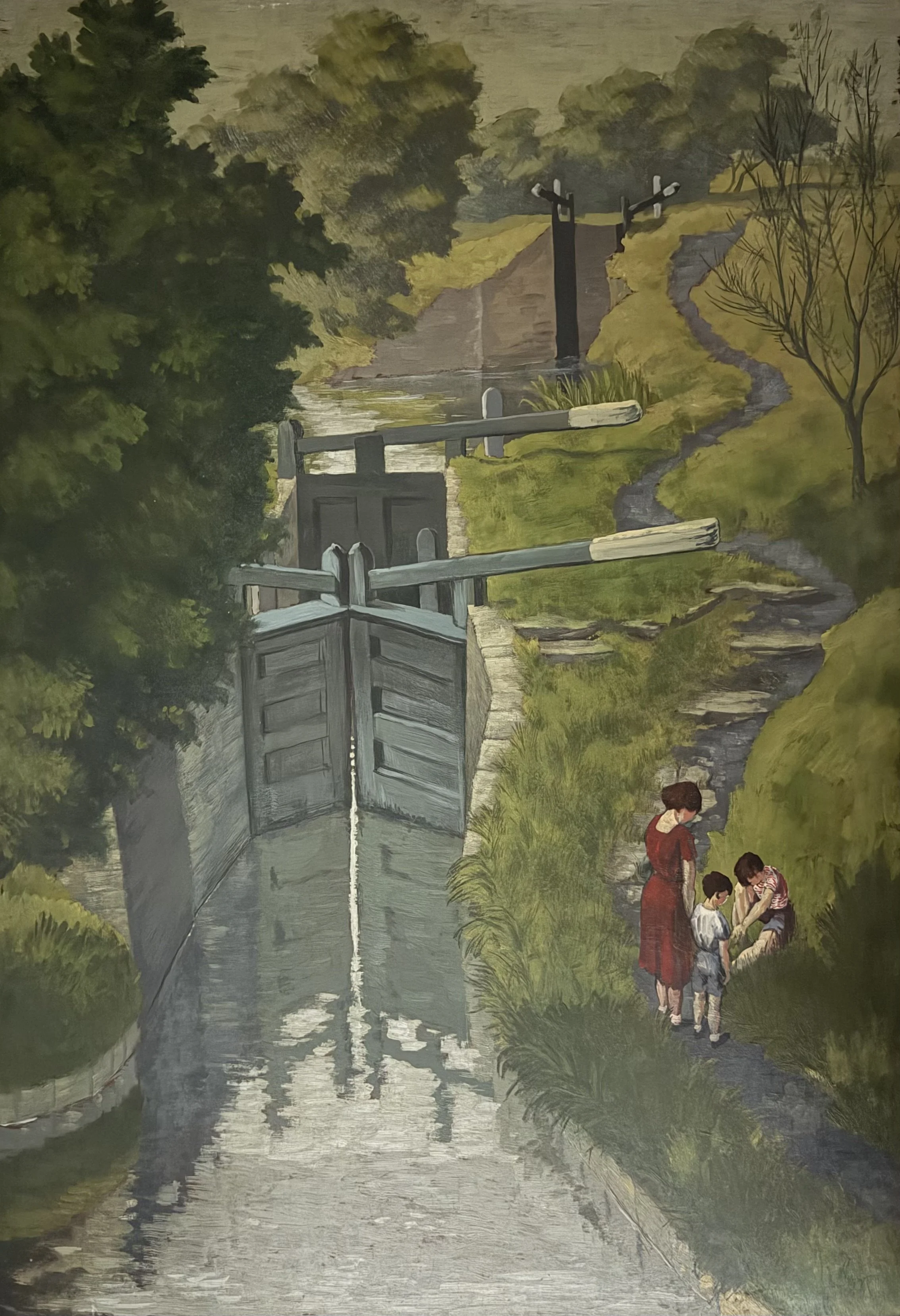 Flight of locks. Oil on board (35"x24")
1957