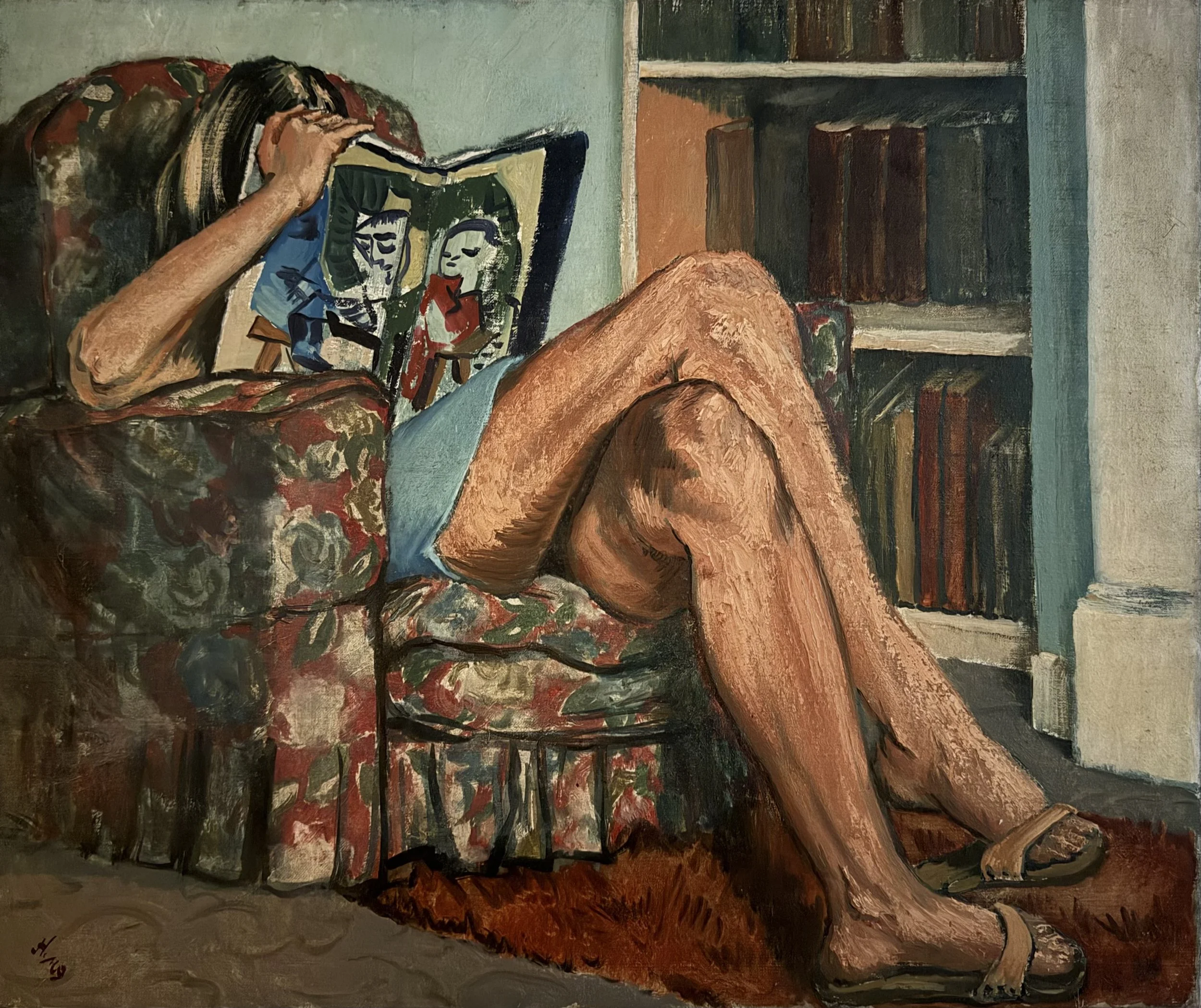 Woman reading. Oil on canvas (24"x20")
1969