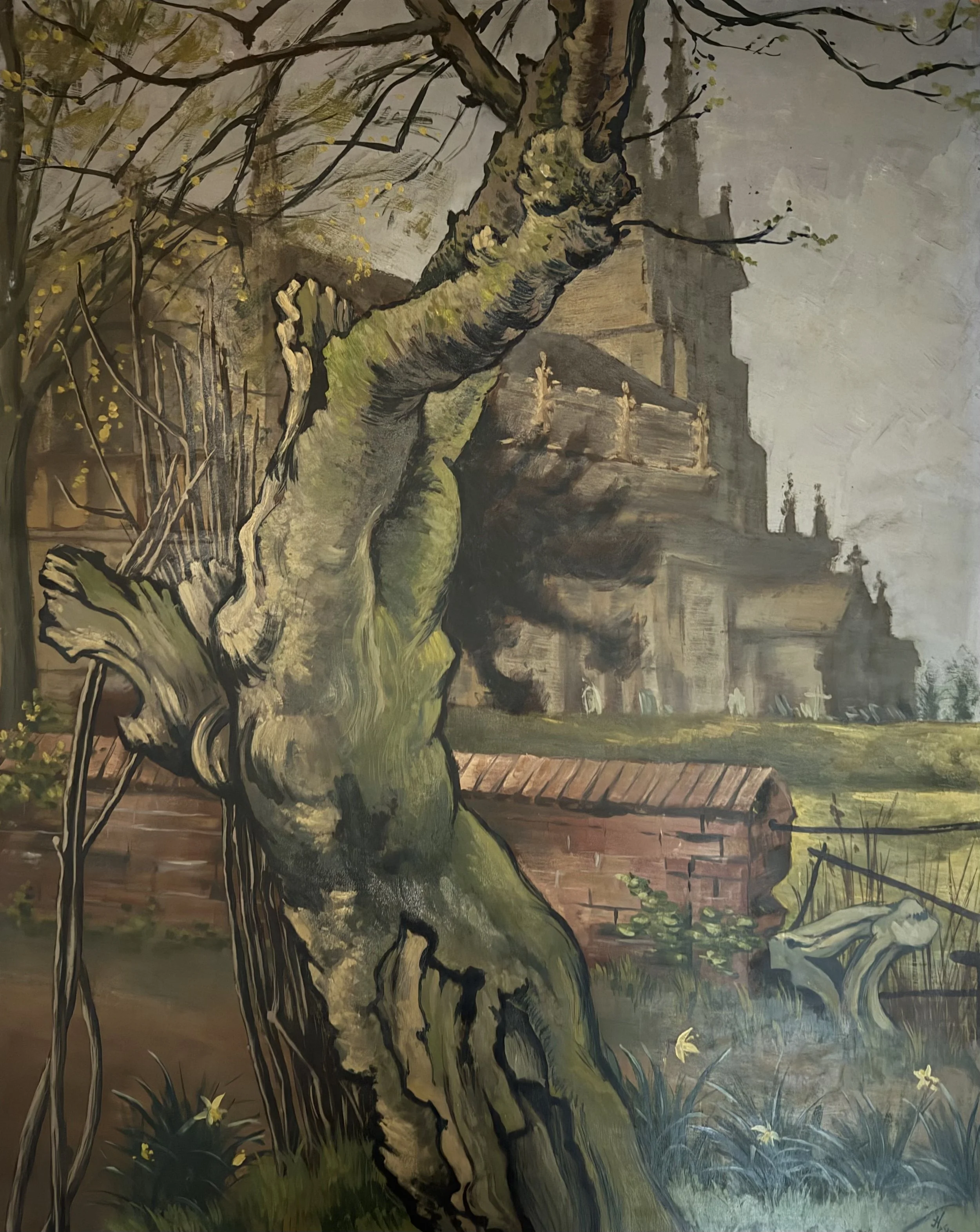 St. Mary Magdalene Church, Newark. Acrylic on wood (30"x24"). 1962