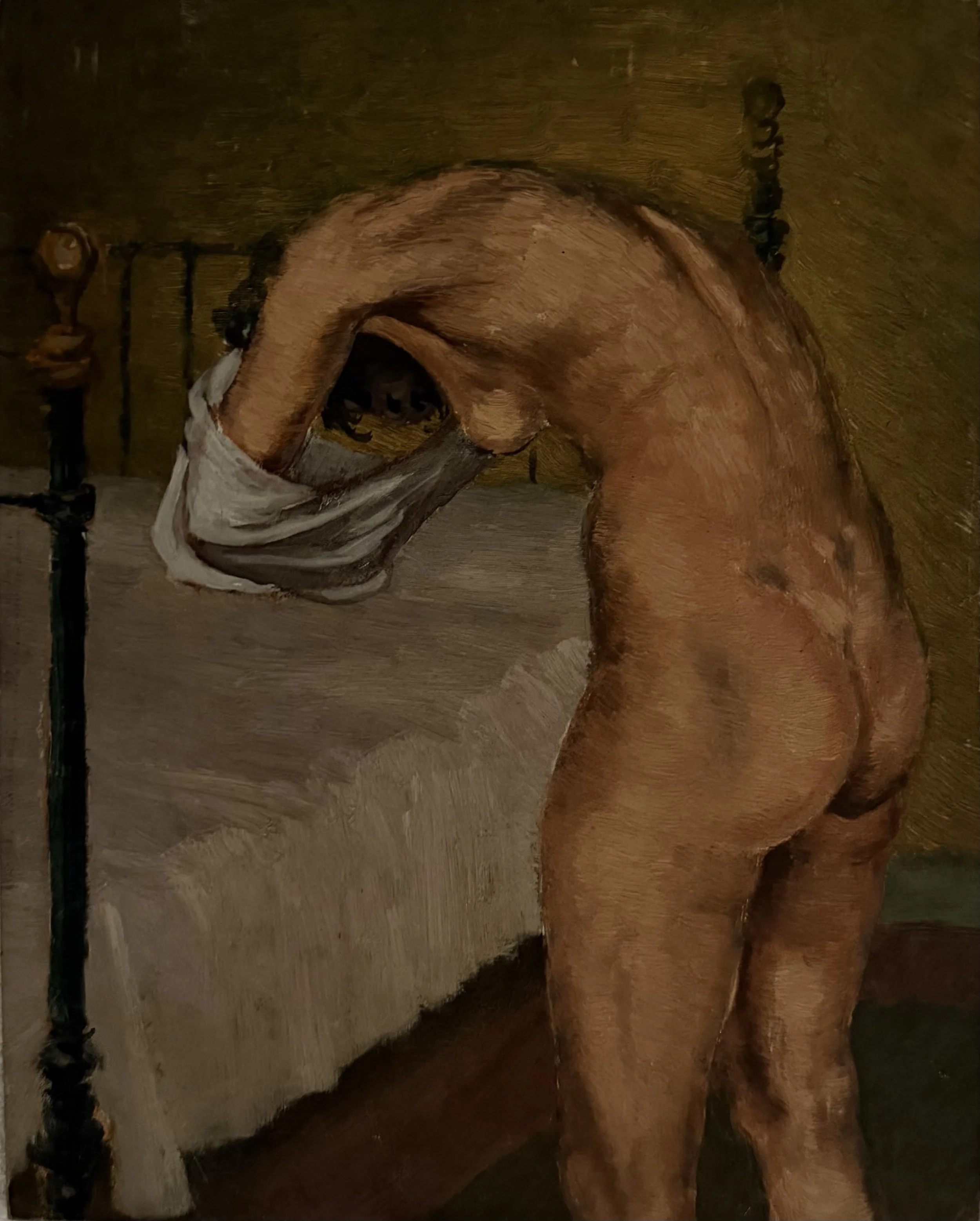 Woman undressing. Oil on board (10"x8")
Undated
