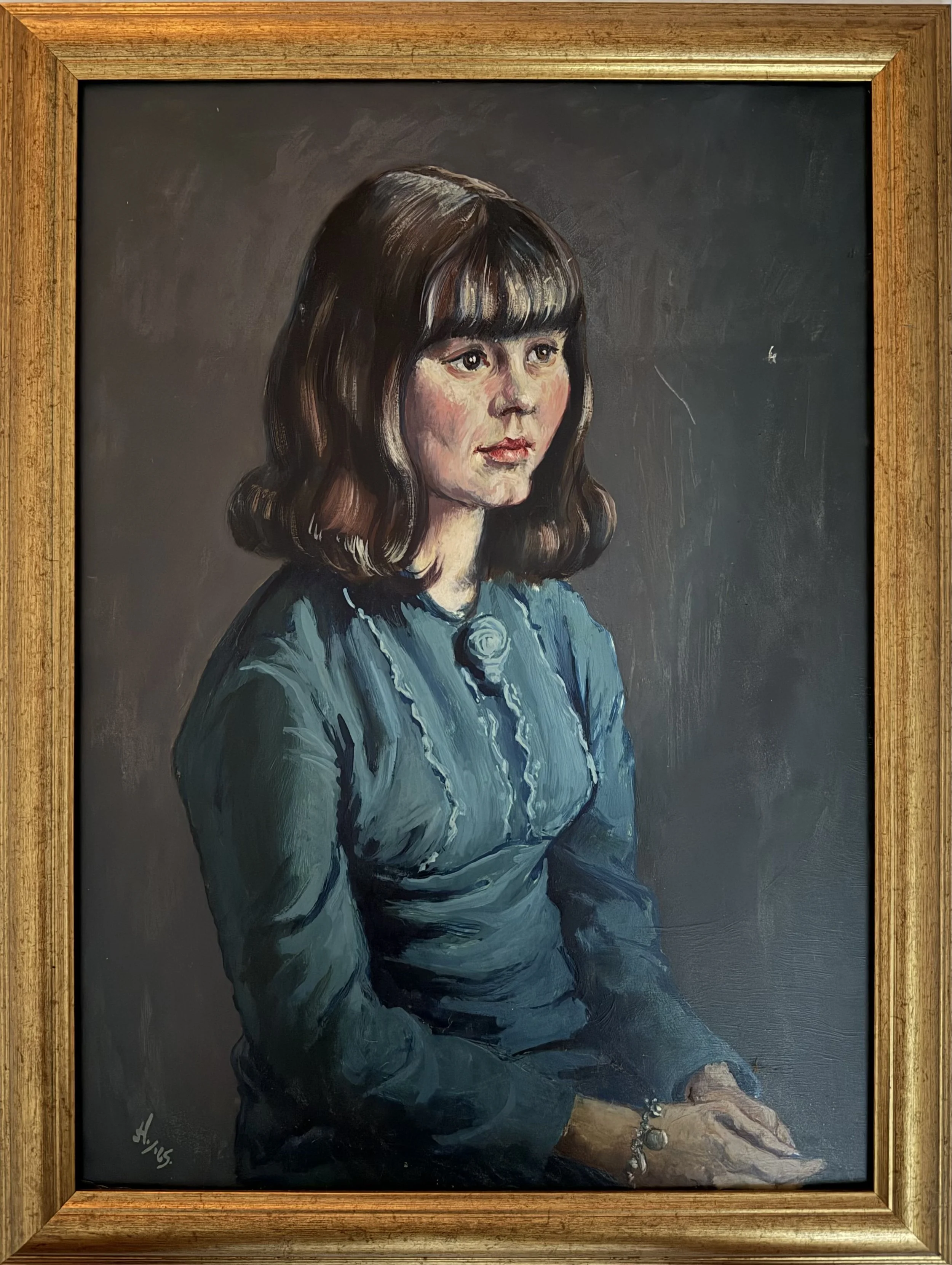 Portrait of Pauline Lewin. Acrylic on board (27"x20"). 1965
