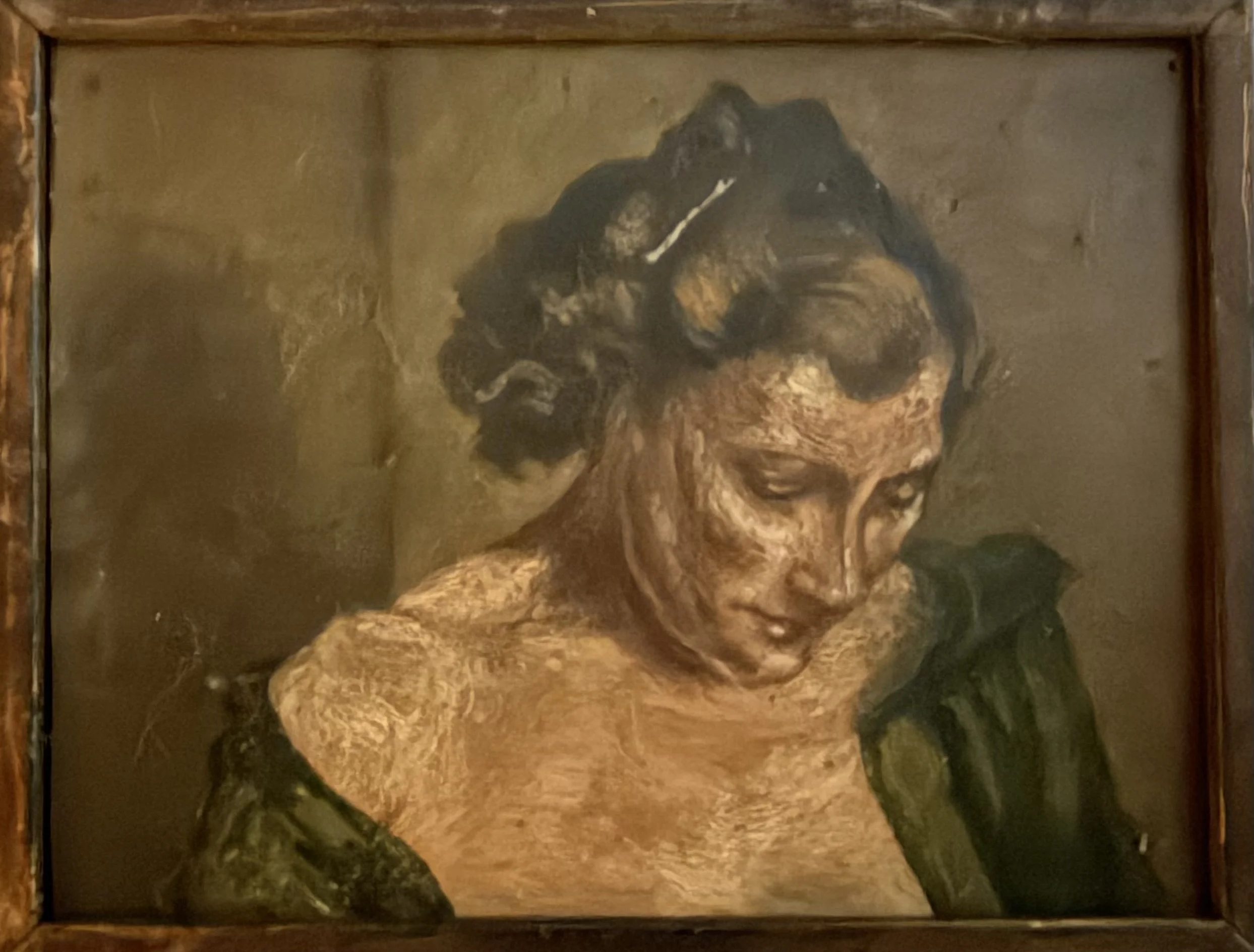 Portrait of a woman. Acrylic on board (4"x3")
Undated