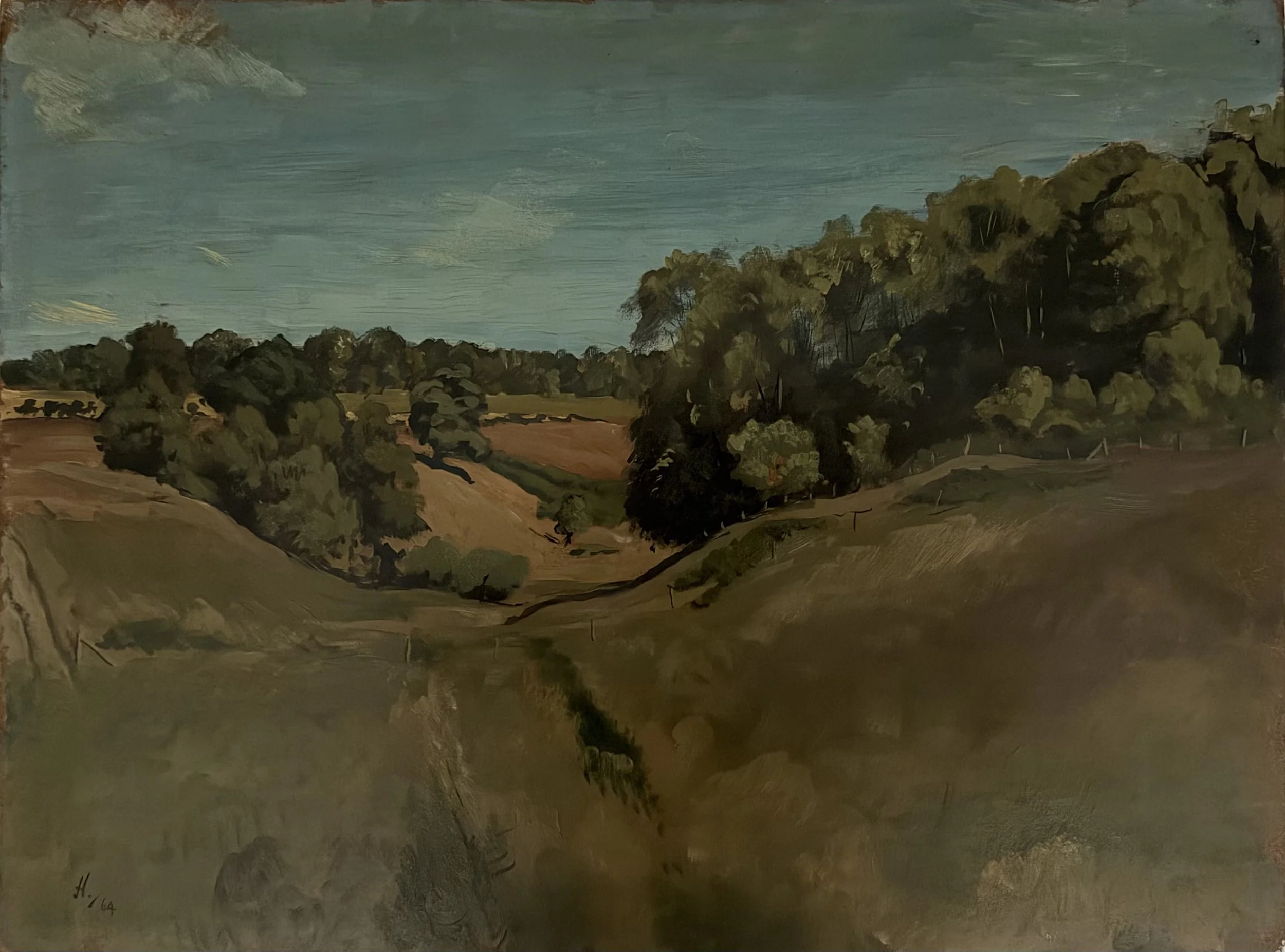 Wooded valley. Oil on board (24"x18")
1969