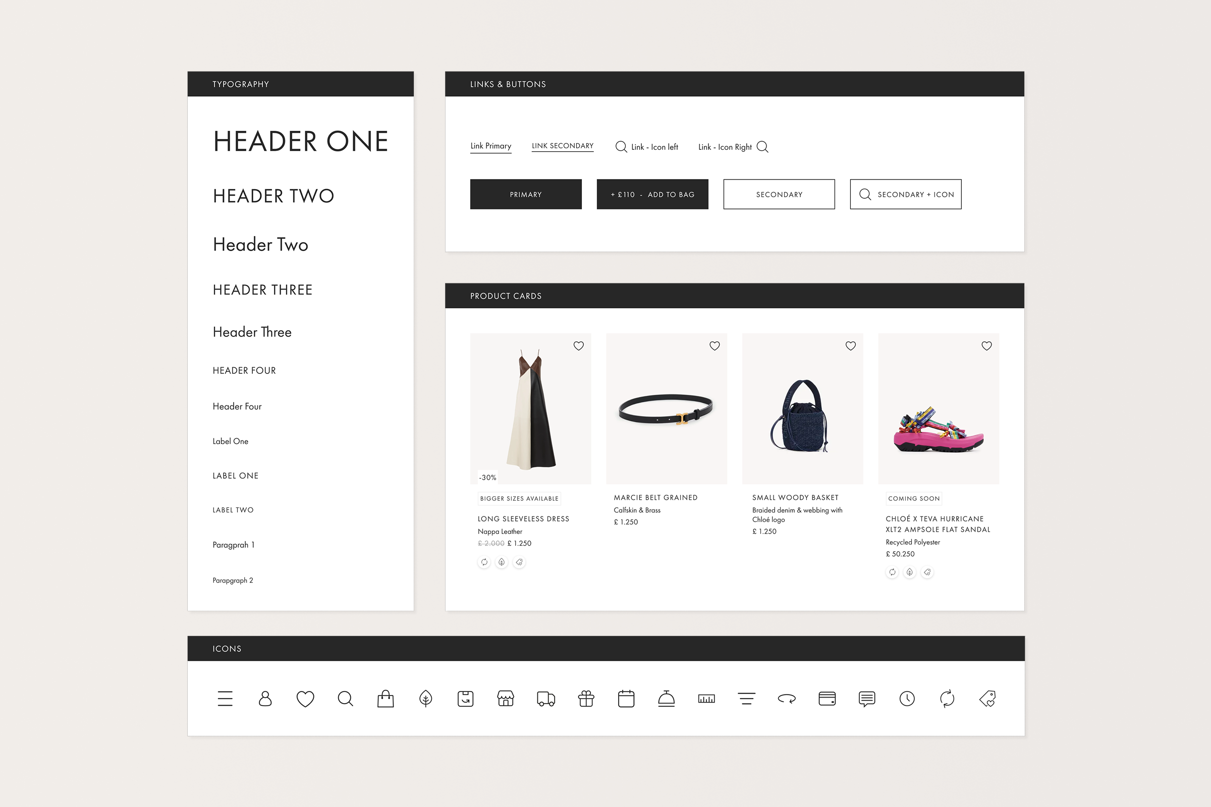 An image of the Chloé design system