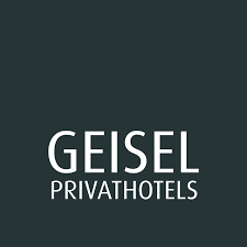 Logo mit dem Text 'GEISEL PRIVATHOTELS' auf dunklem Hintergrund
