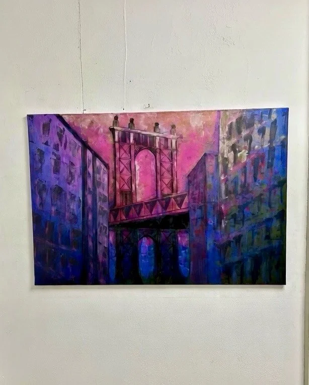 Am WE fertig geworden: &bdquo;DUMBO - Down Under the Manhattan Bridge Overpass&ldquo; Acryl auf Leinwand. Spachteltechnik. @mario_langelotz #DUMBO #citypainting #acrylic @aukioateliers