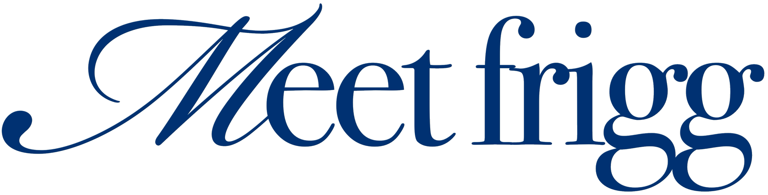 The word 'Meeting' in elegant dark blue script font.