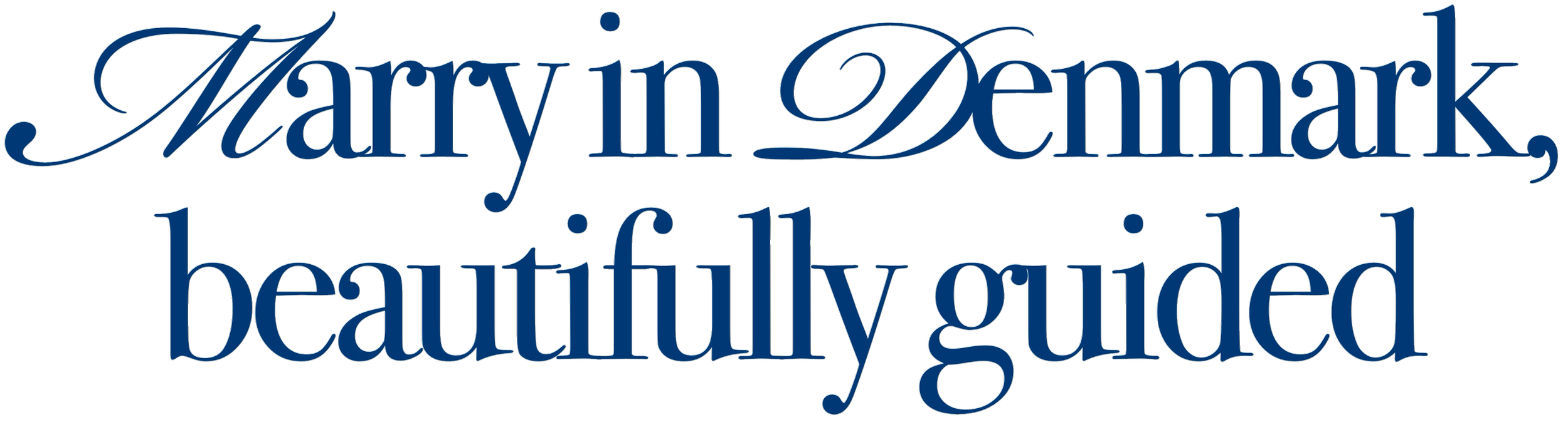 Text in a decorative font that reads, "Mary in Denim, beautifully guided."