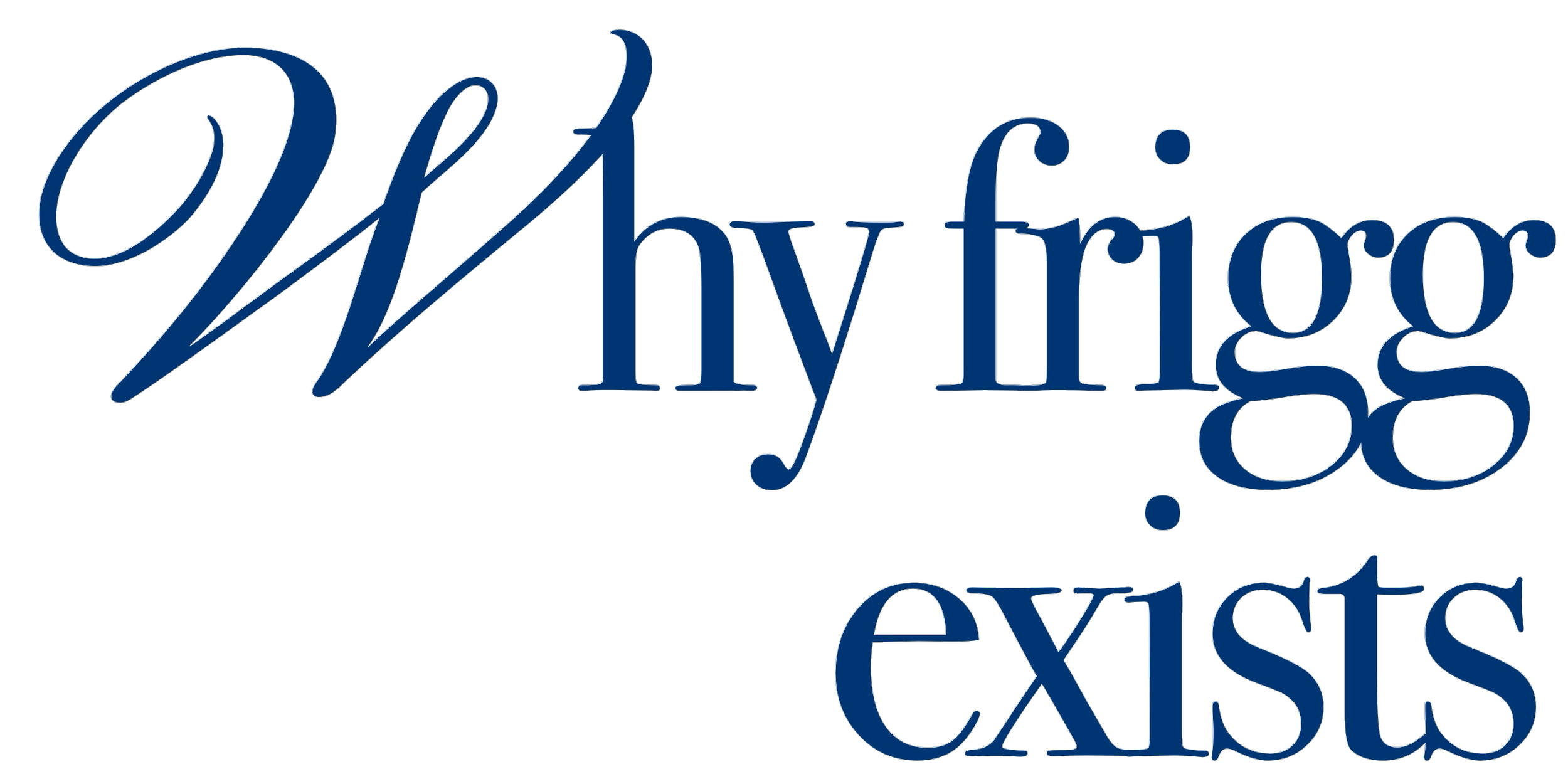 Stylized blue text reading "Why brag about events" with a quote mark at the beginning.