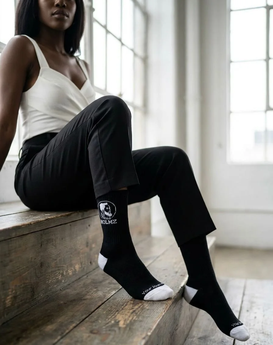 Pixels king's head socks