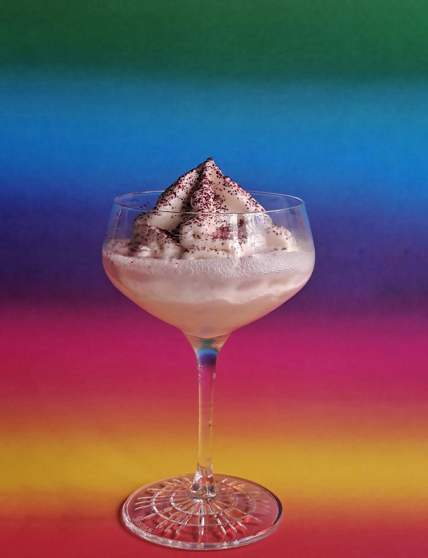 Soft serve
Solo, as an affogato, or boozy
Changing flavours;
Currently pornstar martini: vanilla &amp; passionfruit with hibiscus powder.
Dairy free