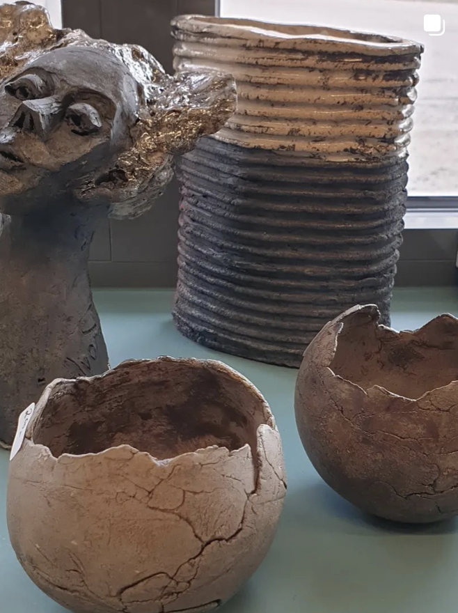 Skåler og vase - keramikk