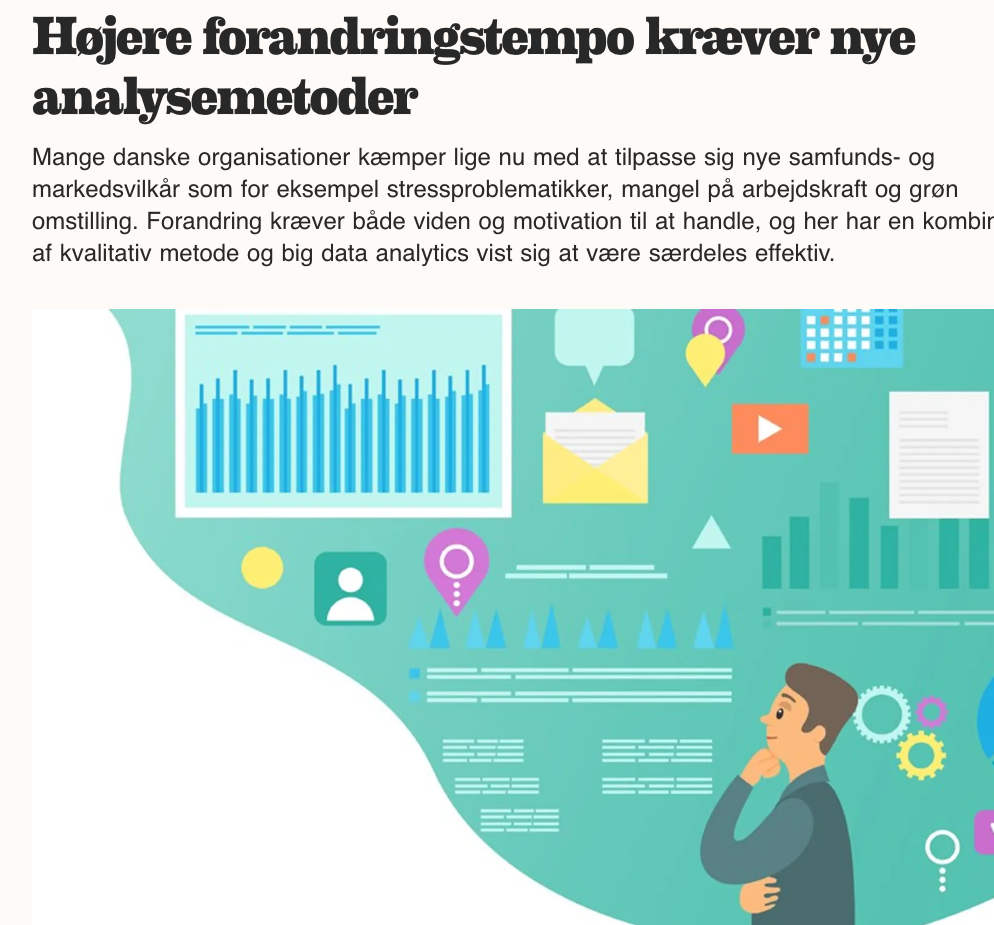 Højere forandringstempo kræver nye analysemetoder