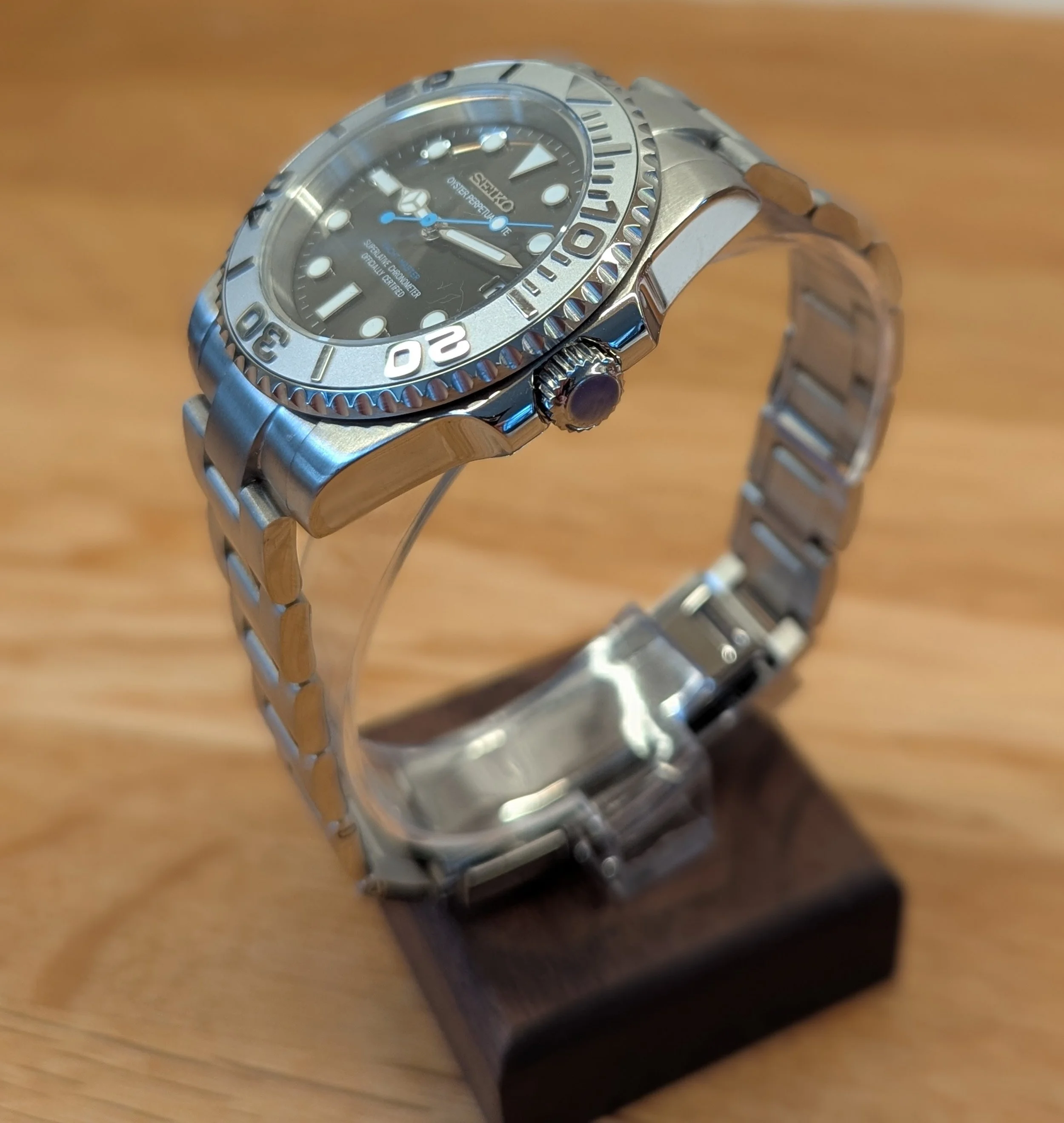 Seiko MOD Yacht-master with Rhodium Sunburst Dial
