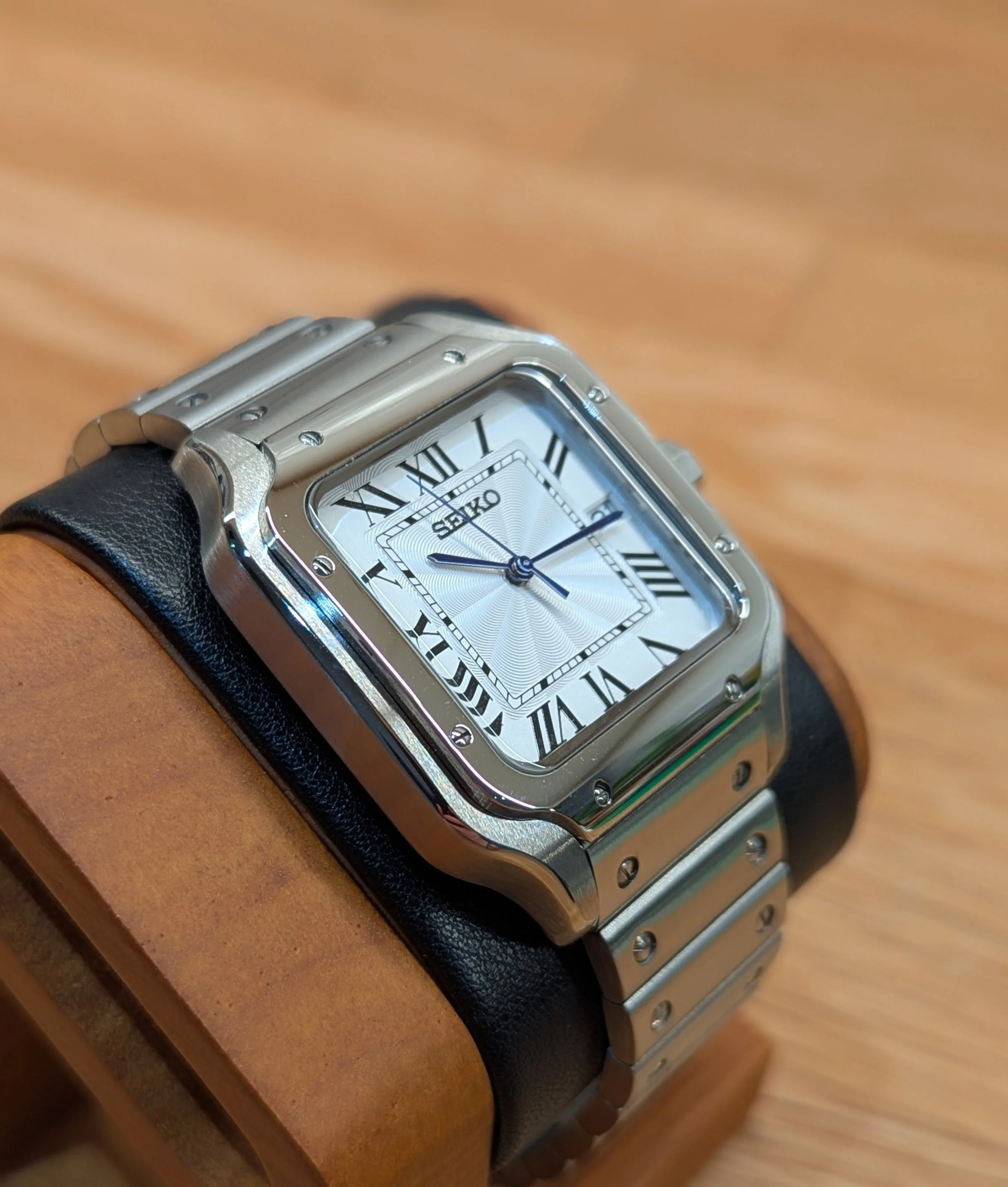 Custom Seiko MOD Santeiko White dial automatic watch