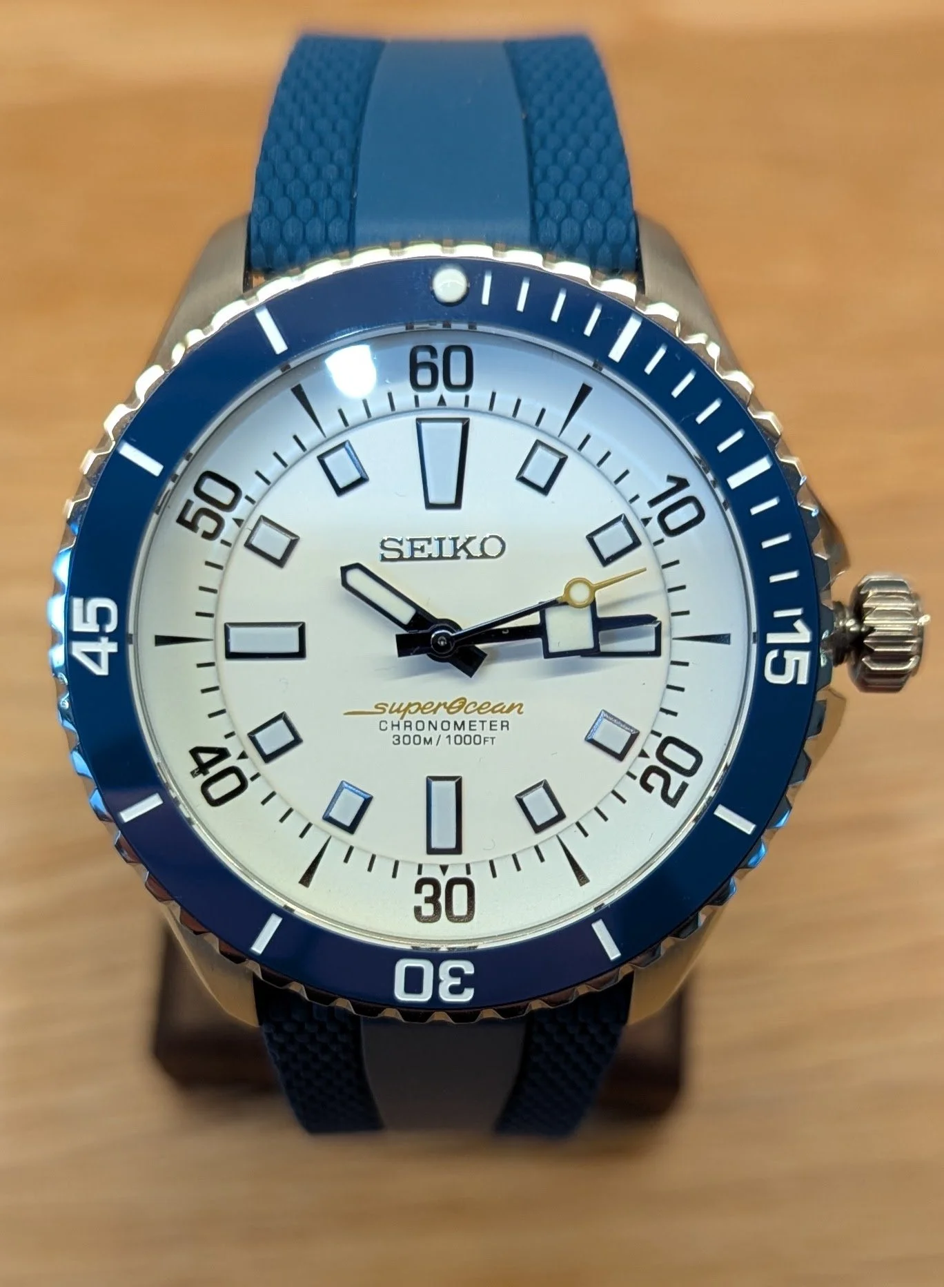 Custom Seiko MOD SuperOcean White Dial Dive Watch